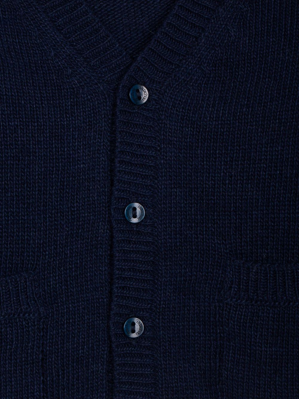 Simple and elegant navy blue knit cardigan