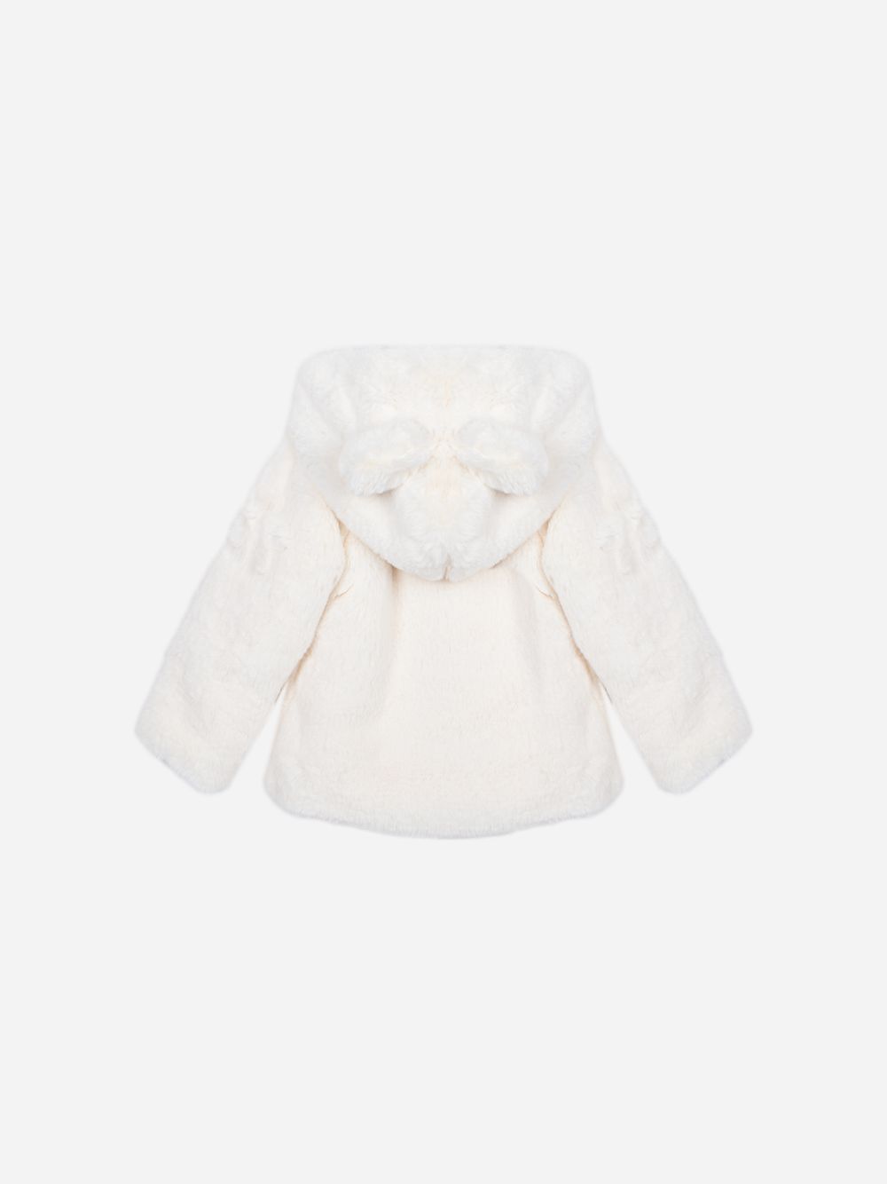 Ecru fur coat for girls