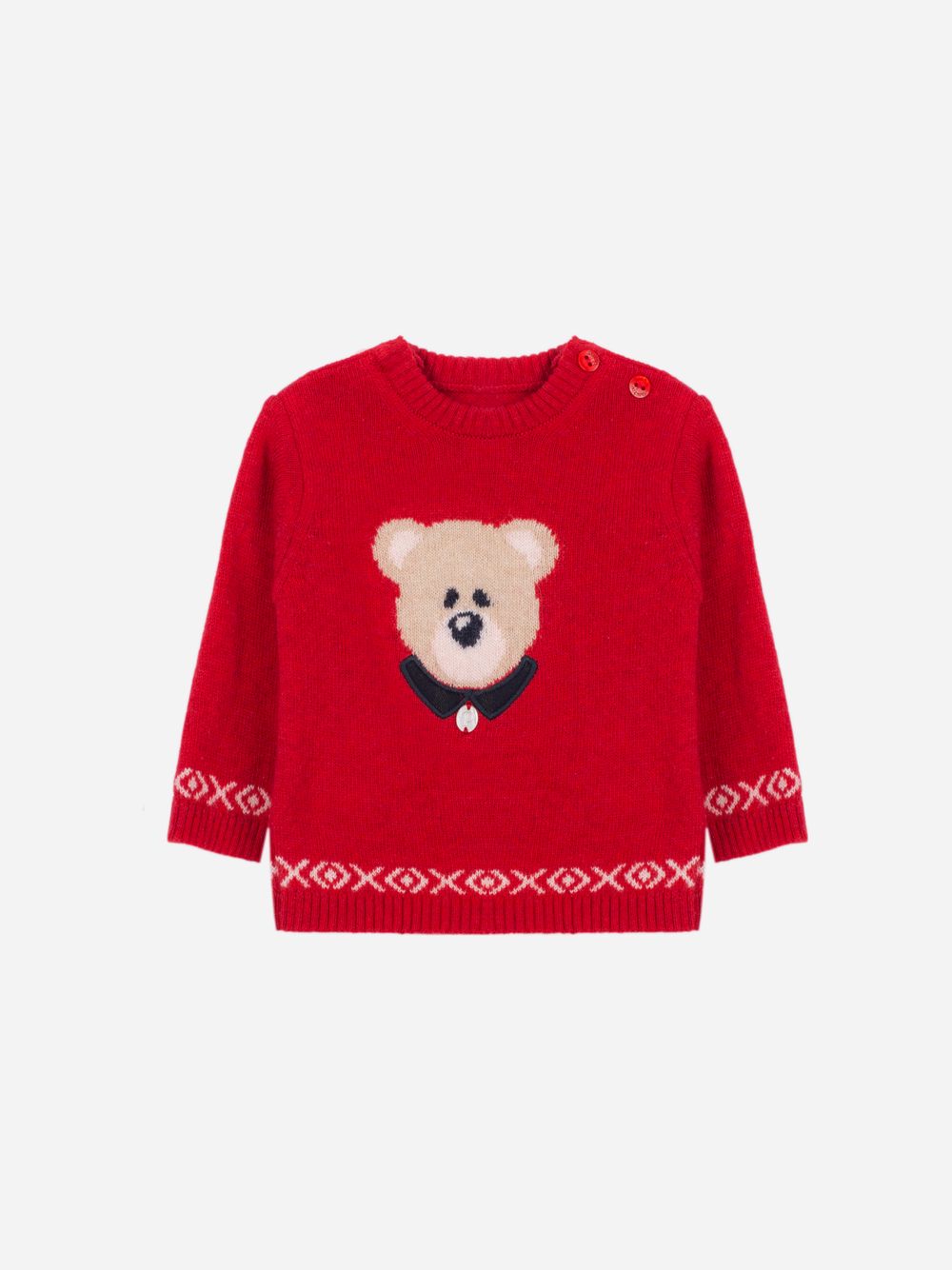 Red knit bear sweater