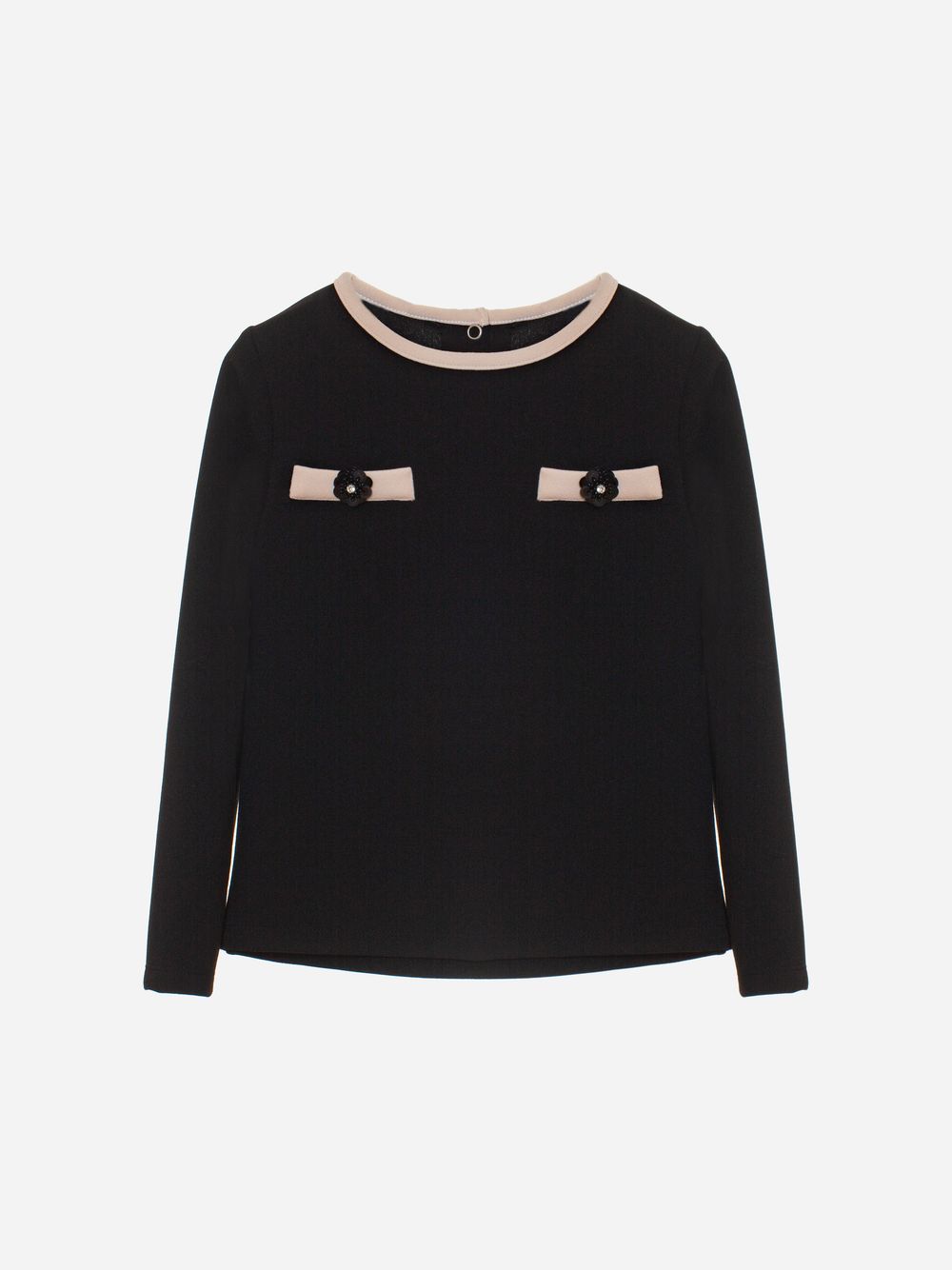Camel top with black trims