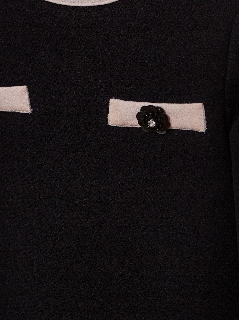 Camel top with black trims