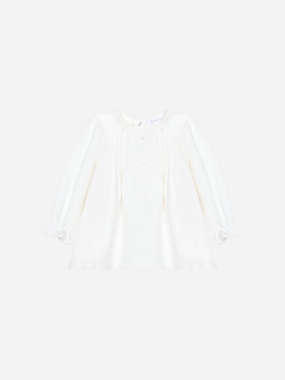 Ecru printed jersey blouse