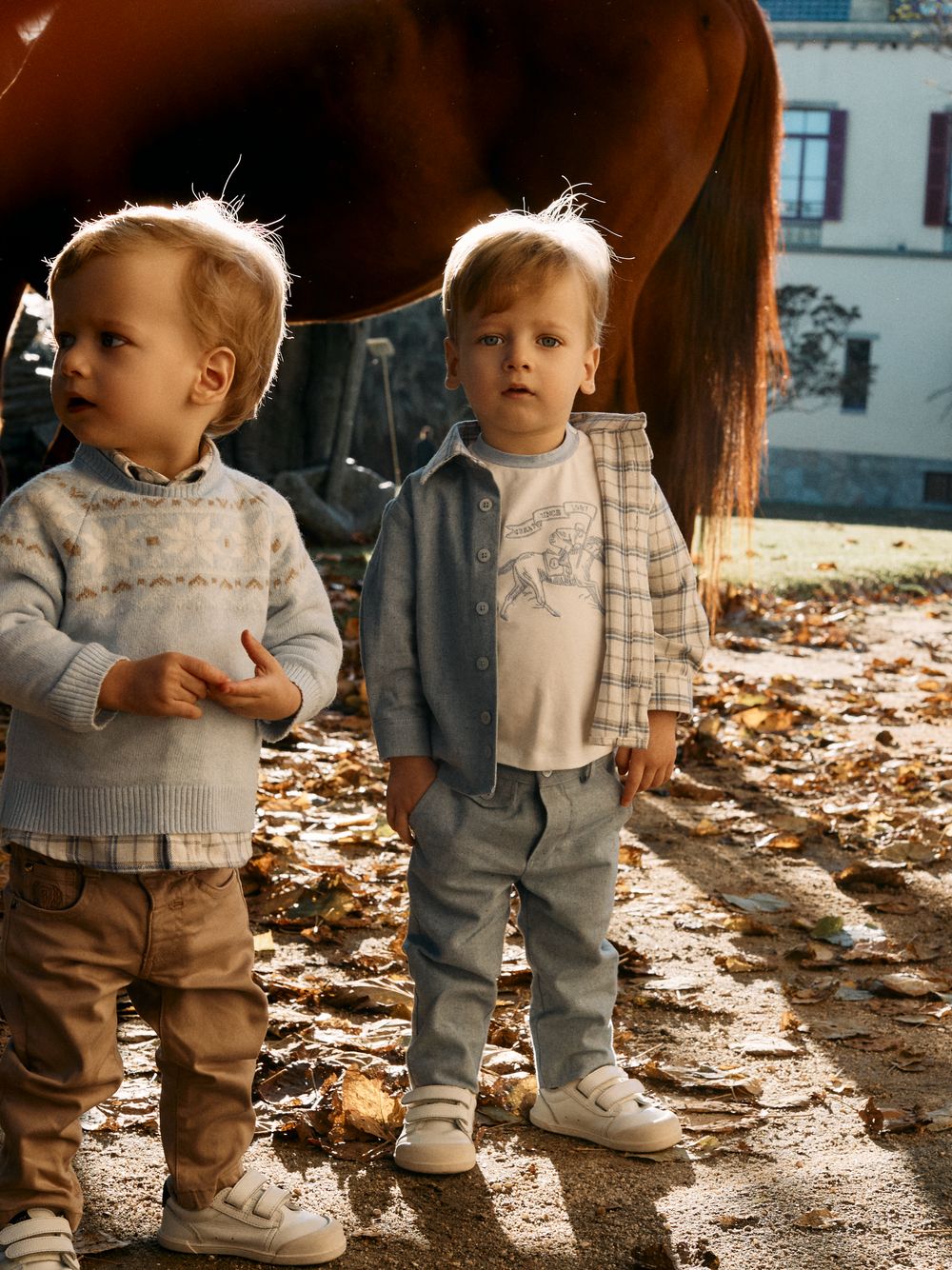 Elegant beige shirt for boys