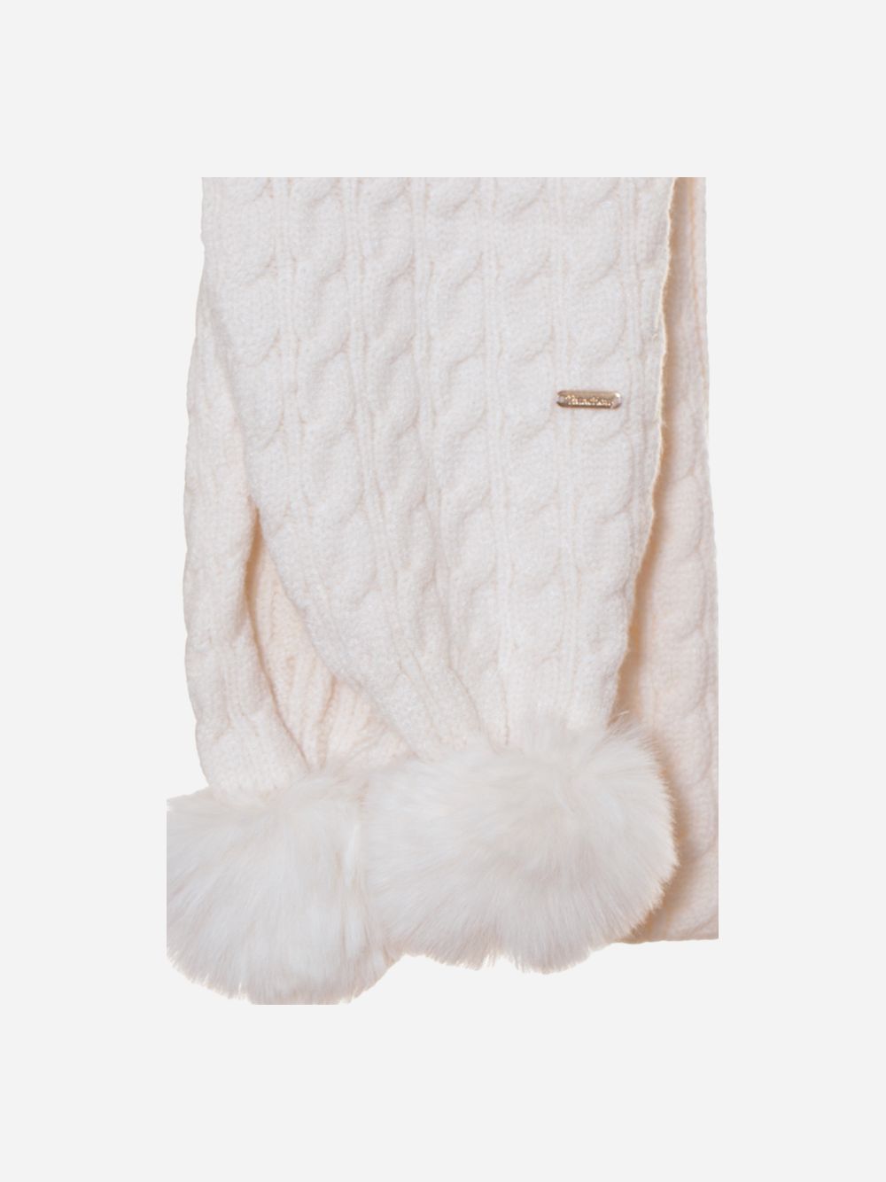 Ecru tricot scarf