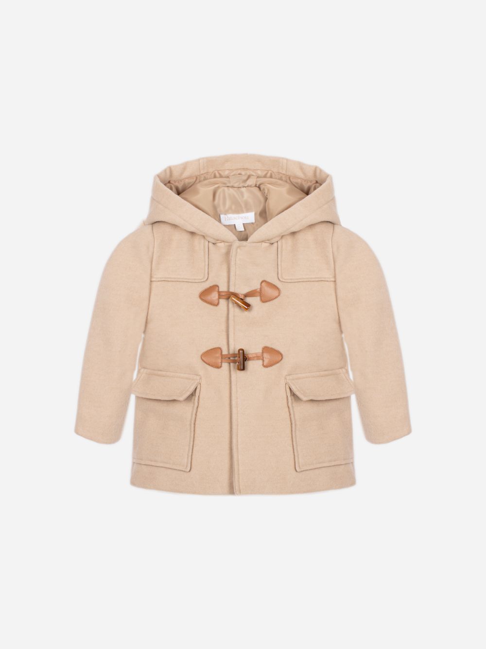 Beige coat with wooden buttons