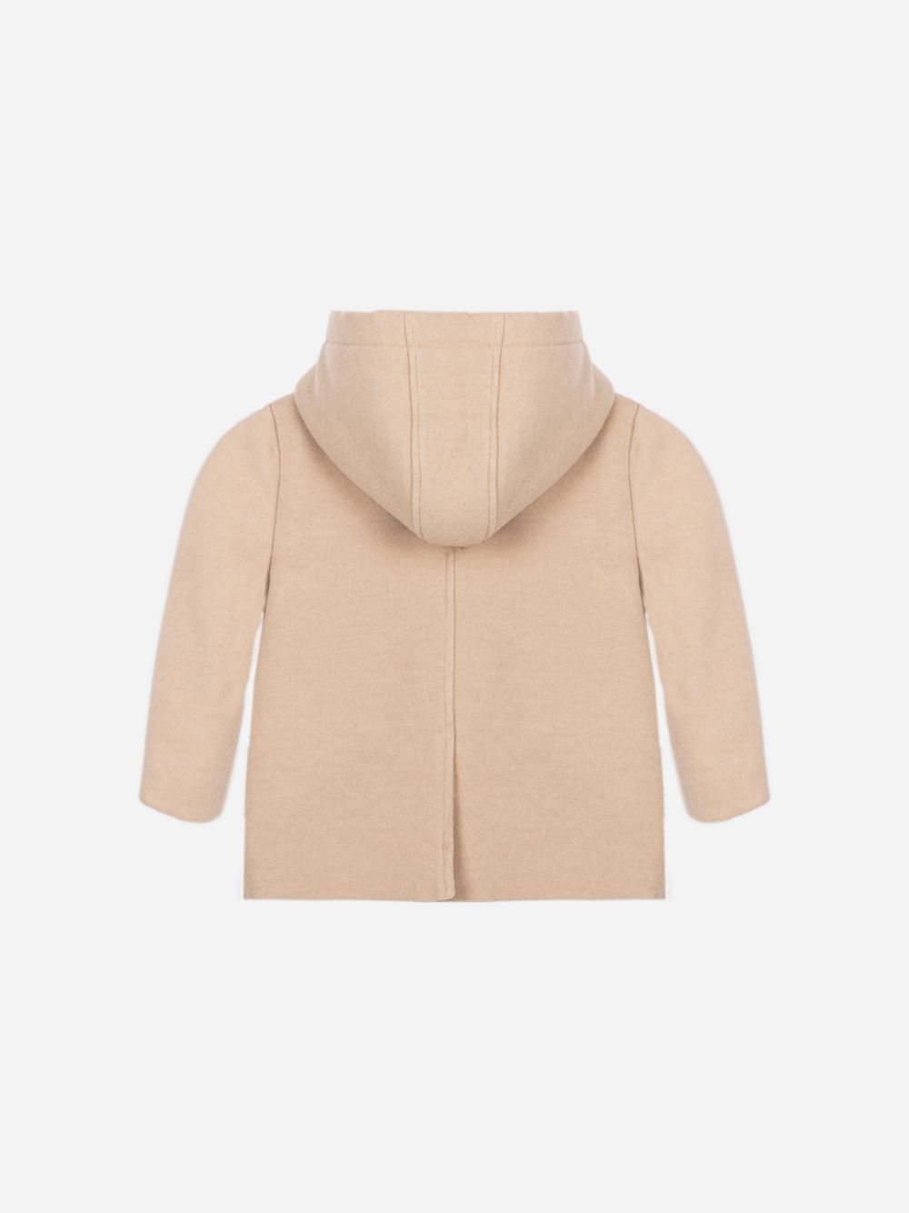 Beige coat with wooden buttons