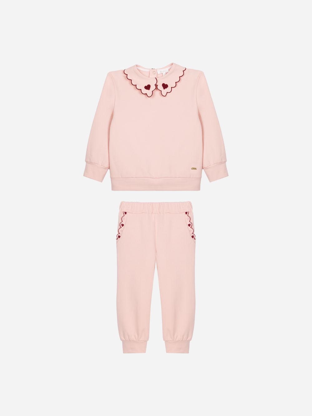 Pale pink set with contrasting details
