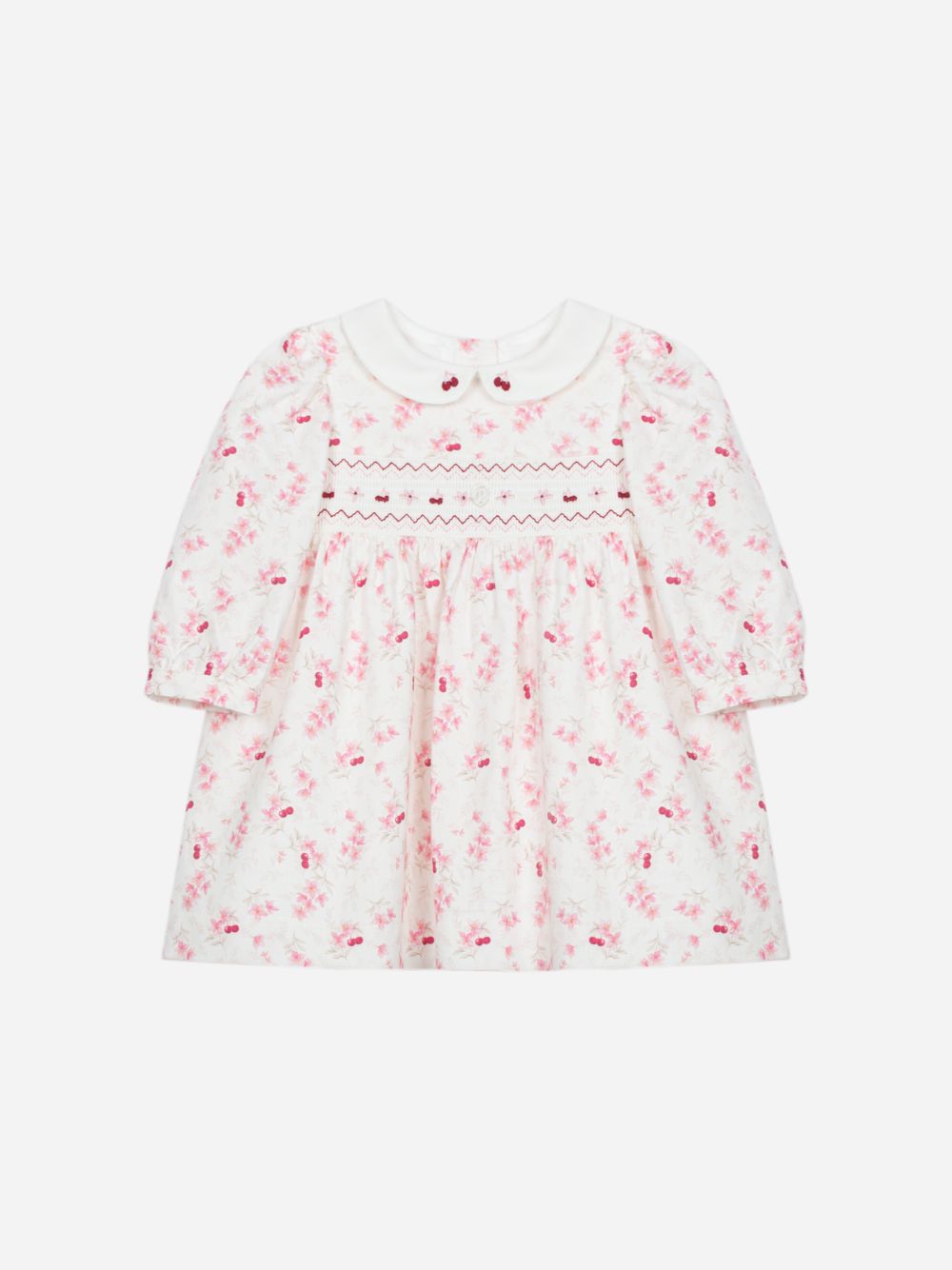 Pink dress with a floral print