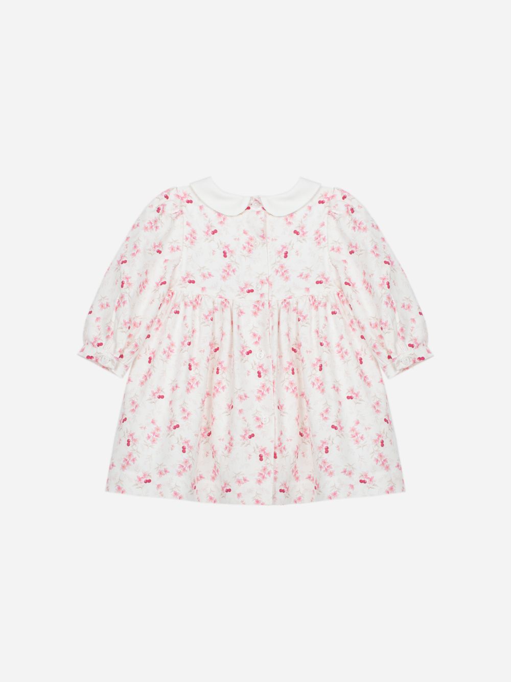 Pink dress with a floral print