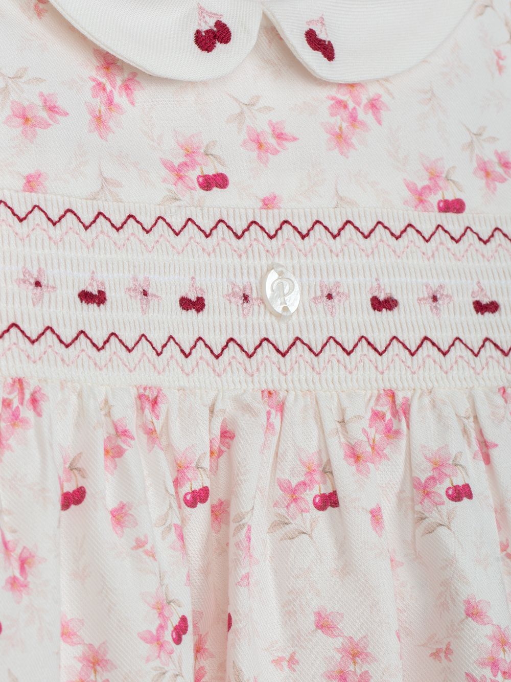 Pink dress with a floral print