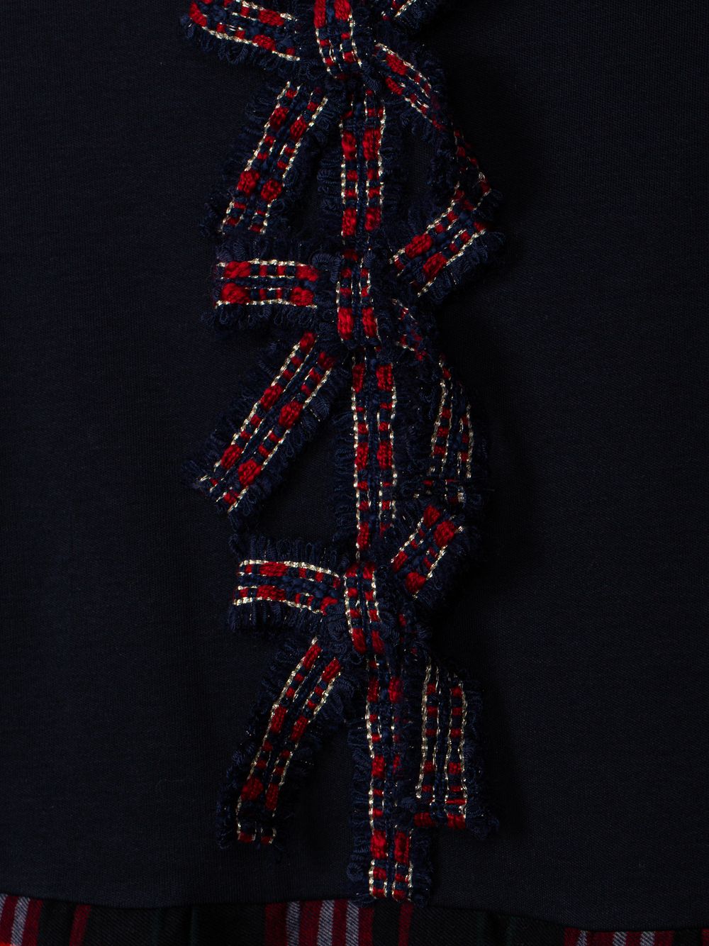 Navy Blue interlock and tartan dress