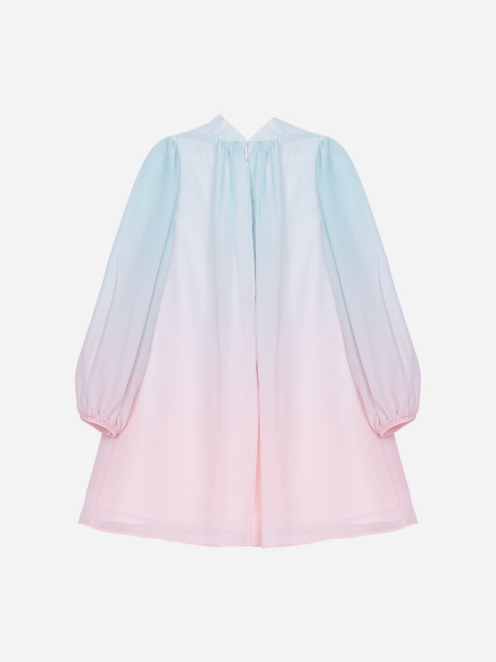 Light Blue printed chiffon dress