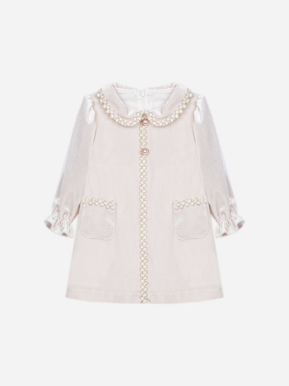 Elegant ecru dress for girls