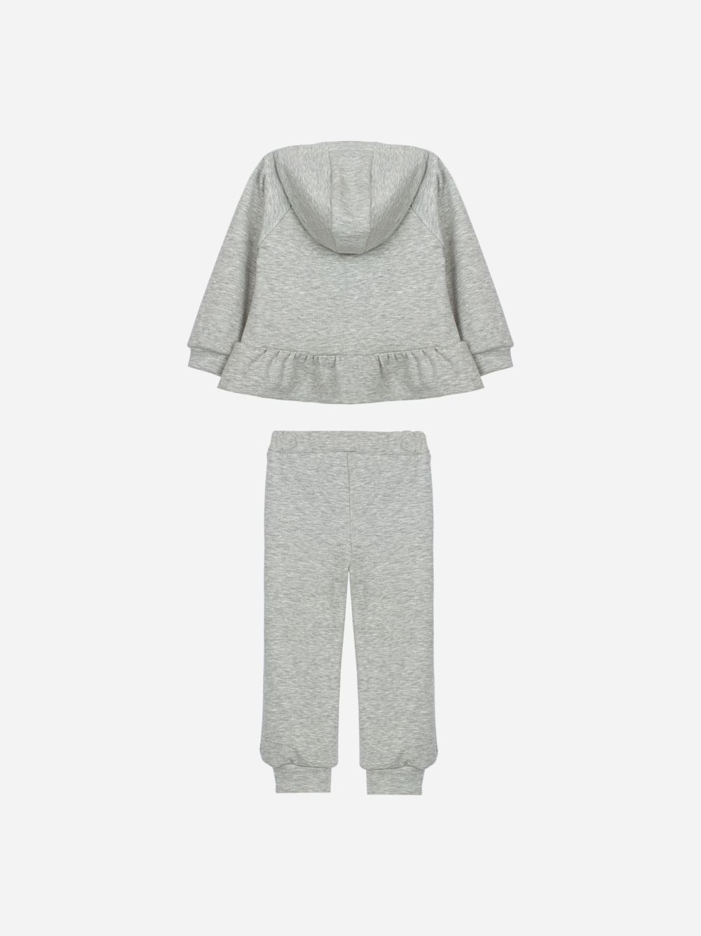Grey tracksuit in cotton fleece 