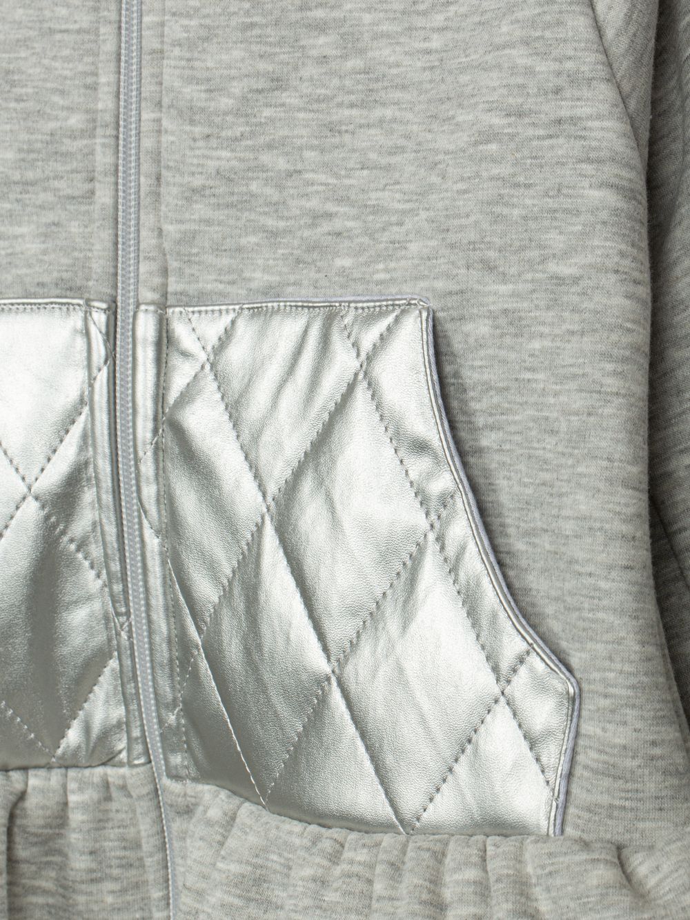 Grey tracksuit in cotton fleece 