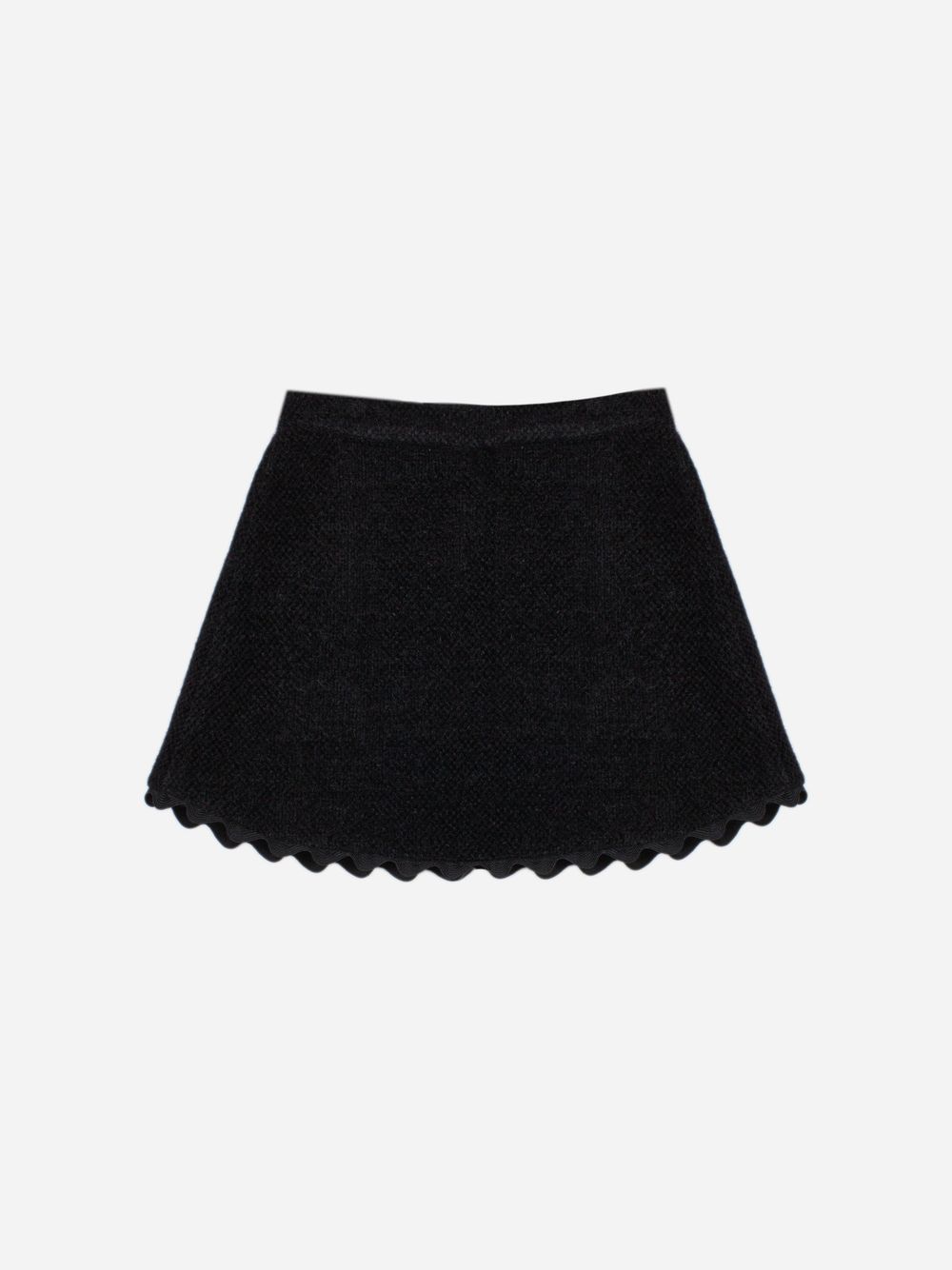 Elegant black skirt with decorative buttons
