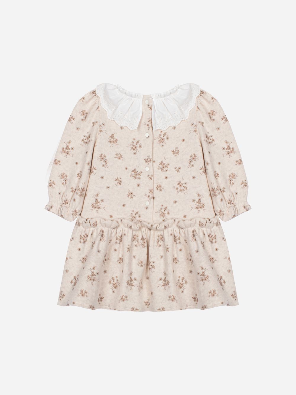 Beige dress with floral print