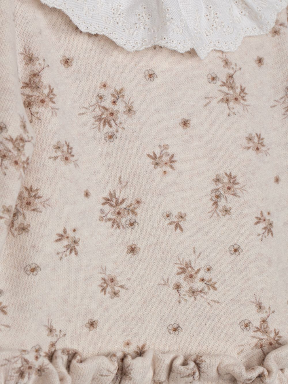Beige dress with floral print