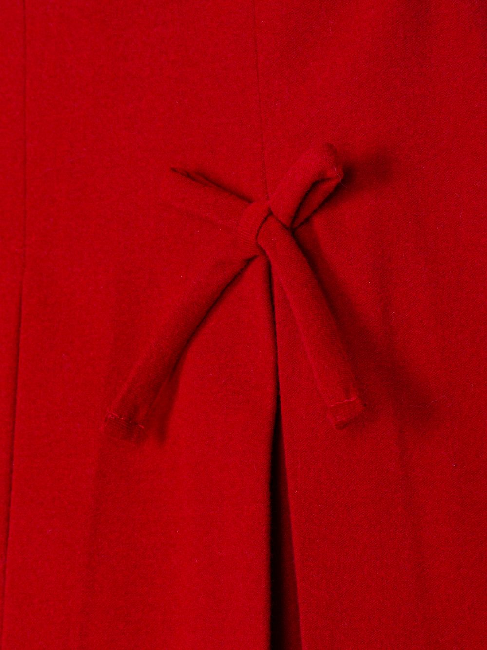 Elegant red skirt with delicate bows
