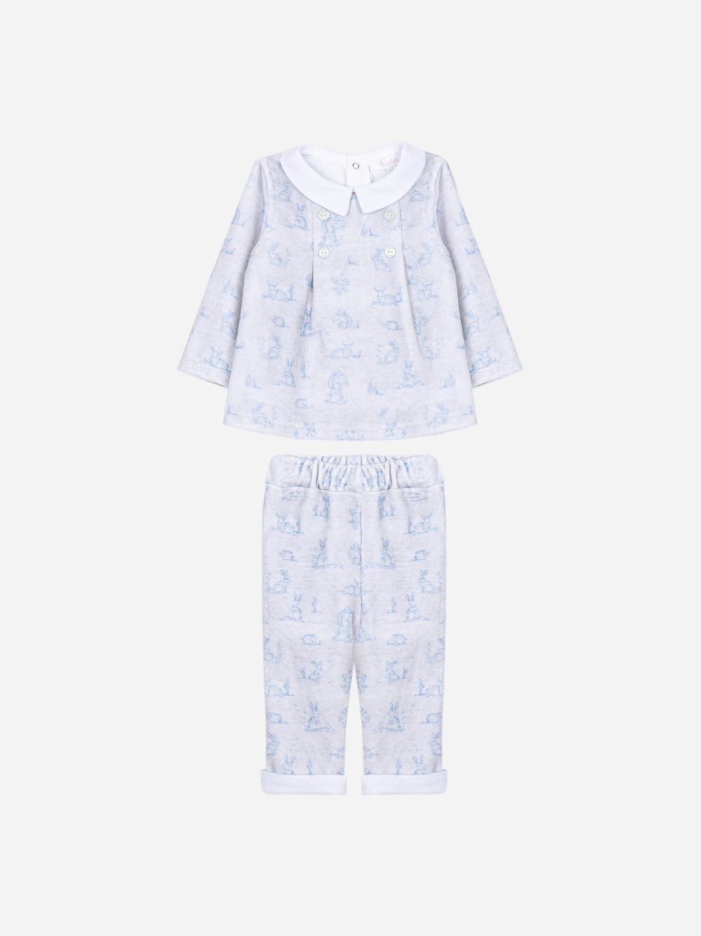 Indigo Blue set with micro print
