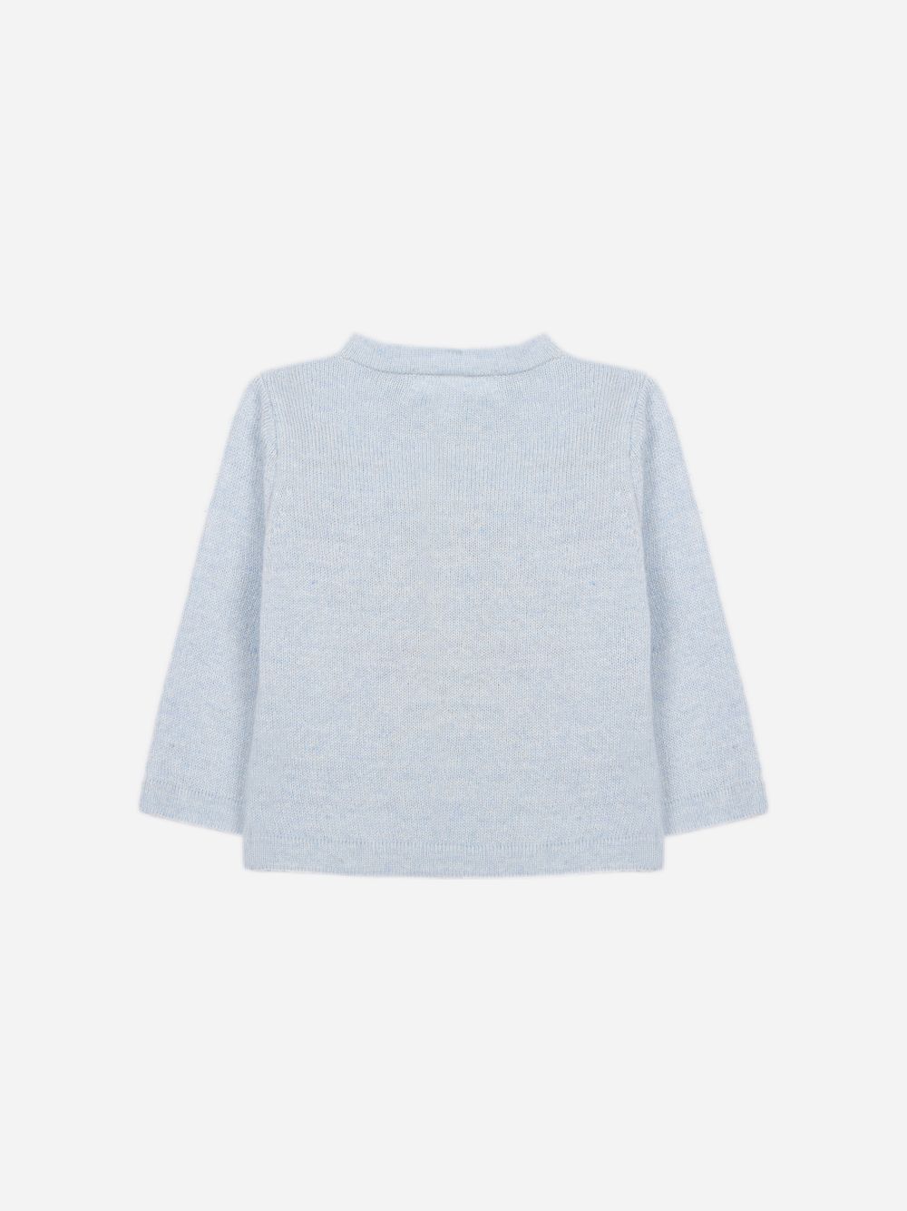 Blue knit sweater with front bunny design