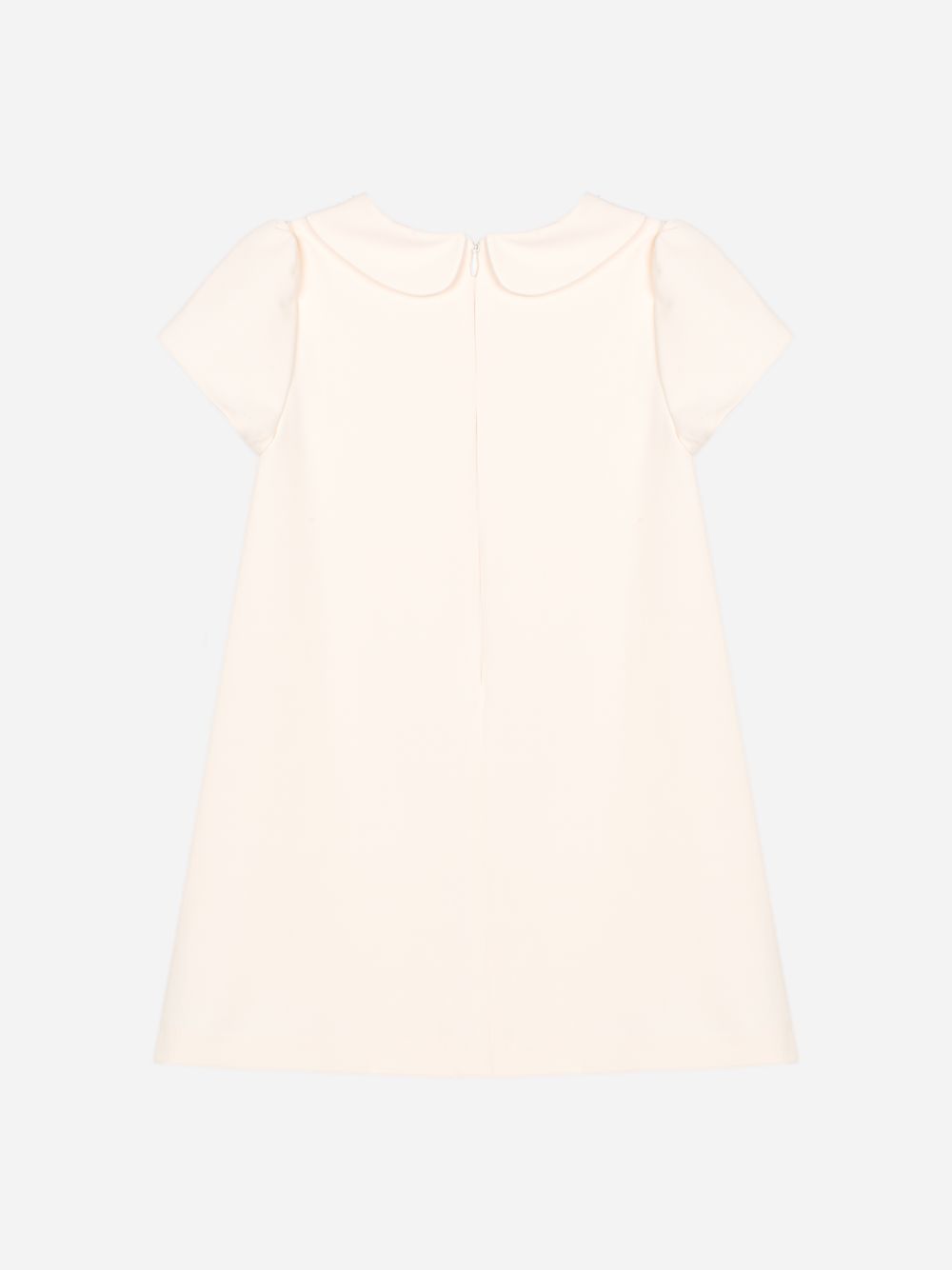 Beige crepe dress with bows