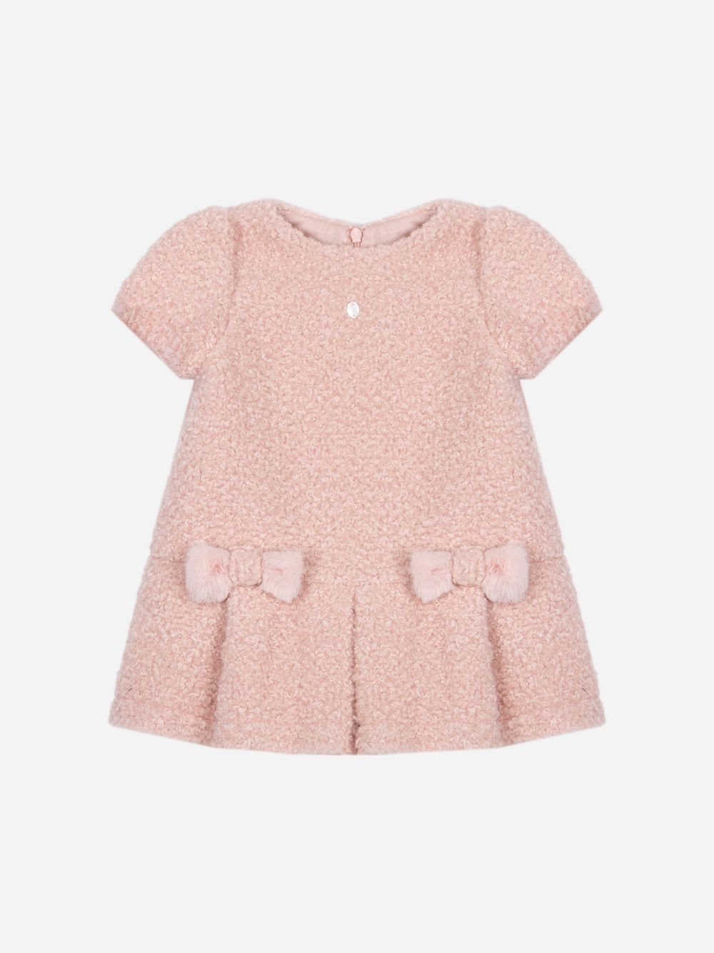 Pale pink dress with delicate bows