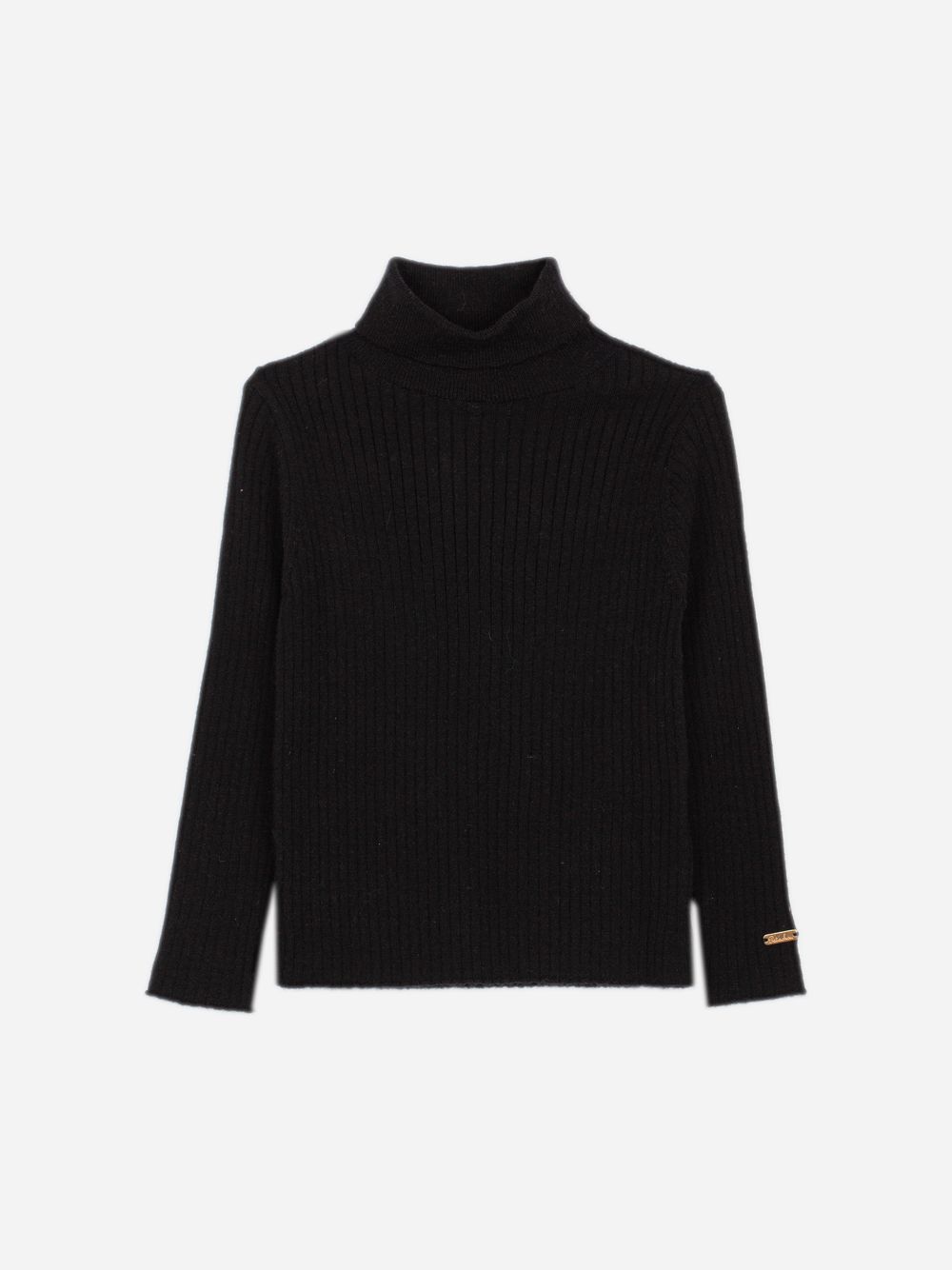 Elegant black knit sweater