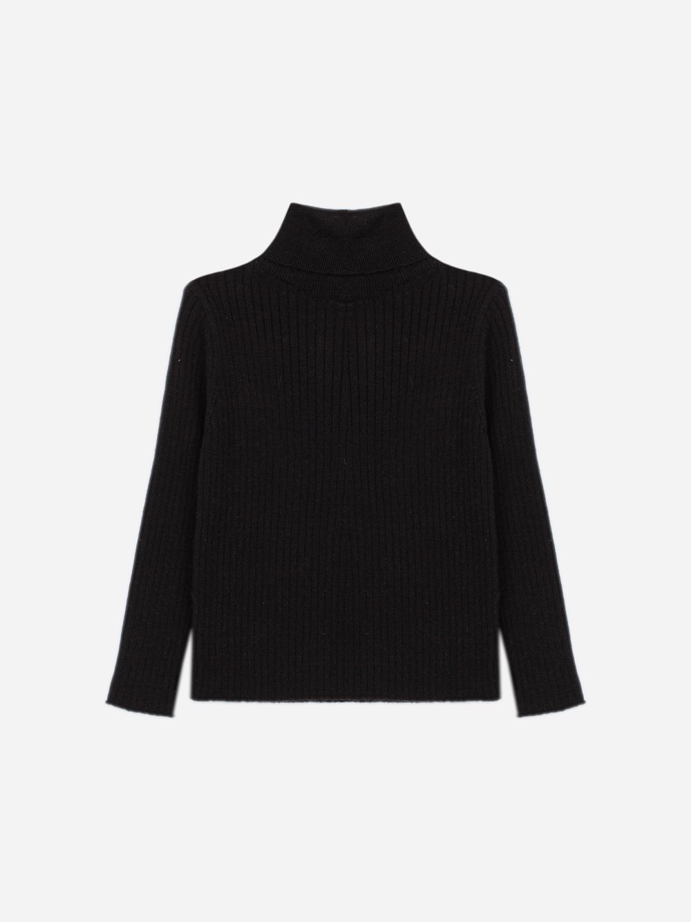 Elegant black knit sweater