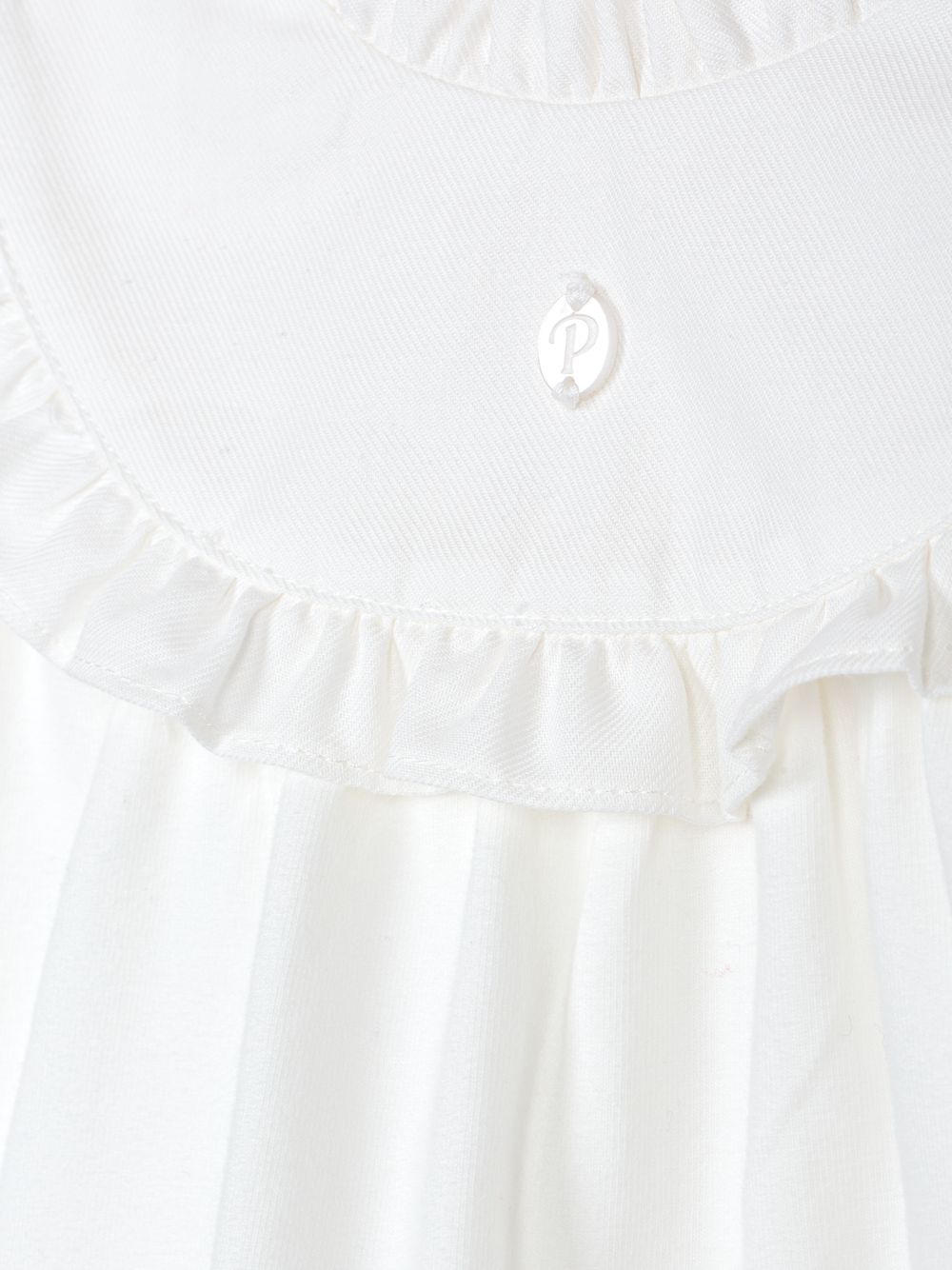 Elegant ecru blouse with ruffles