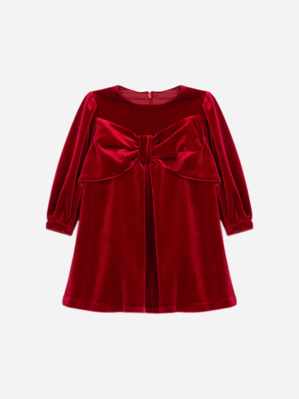 Elegant burgundy dress with bow
