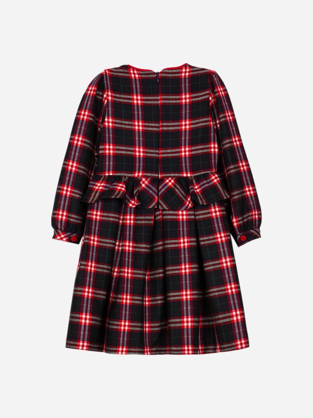 Red dress with a tartan print