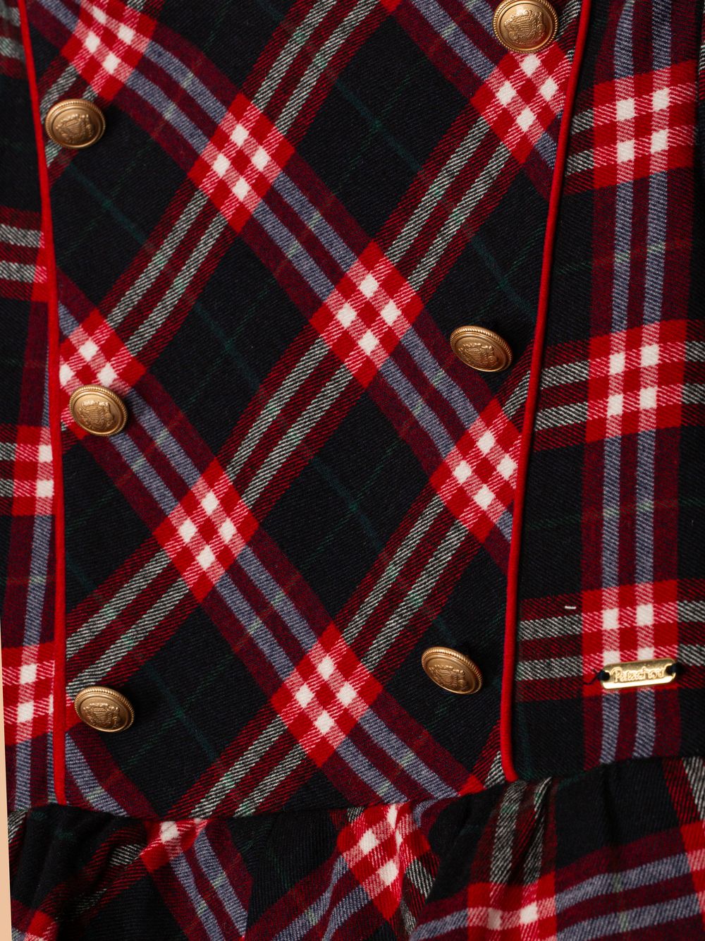 Red dress with a tartan print