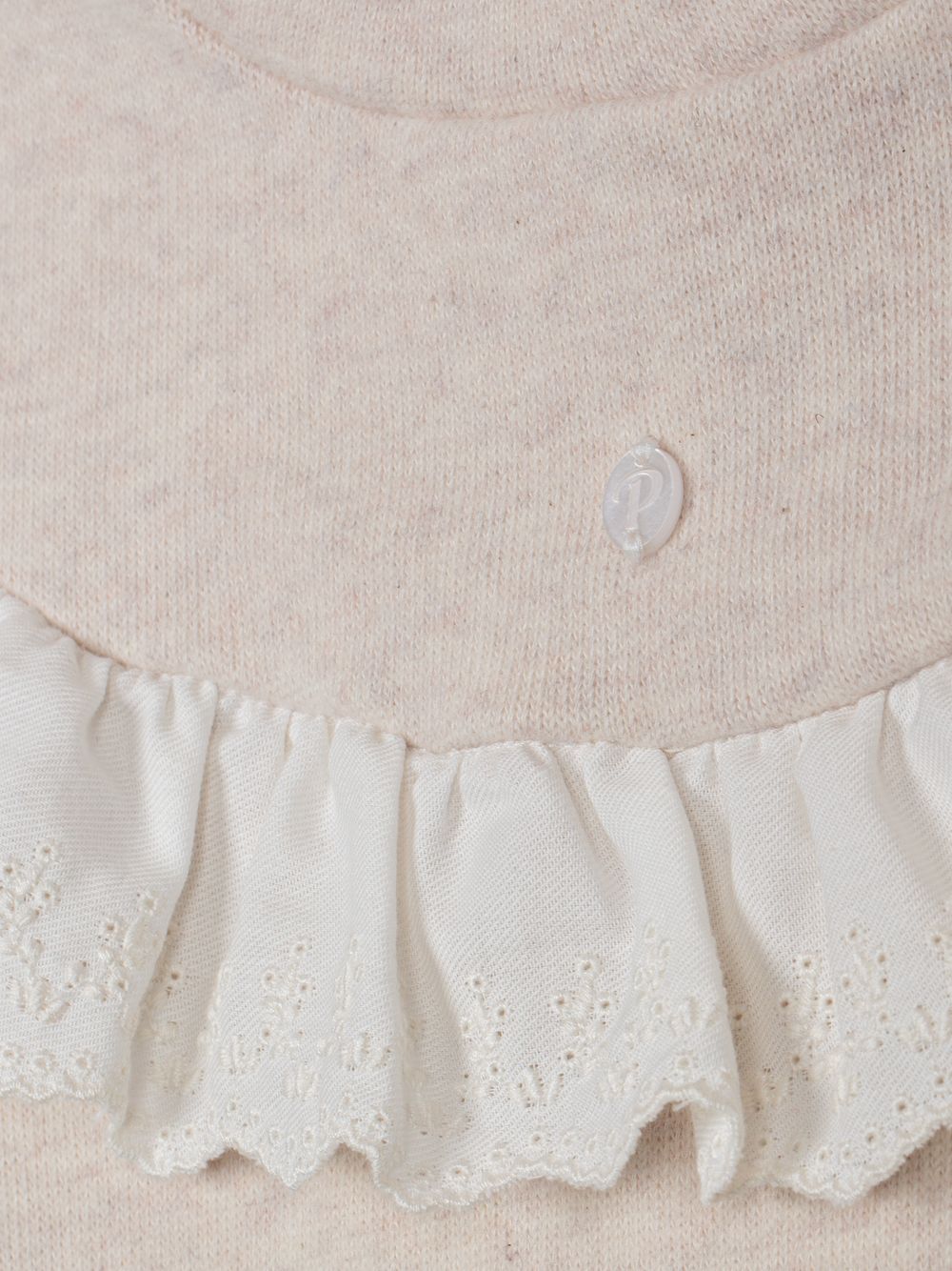Elegant beige set with ruffle detail