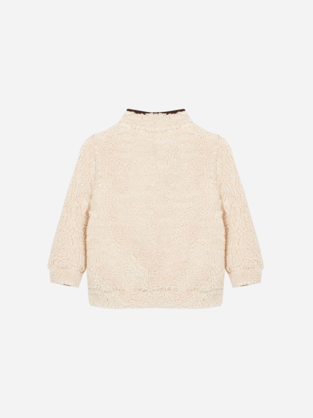 Simple ecru fur sweater for boys