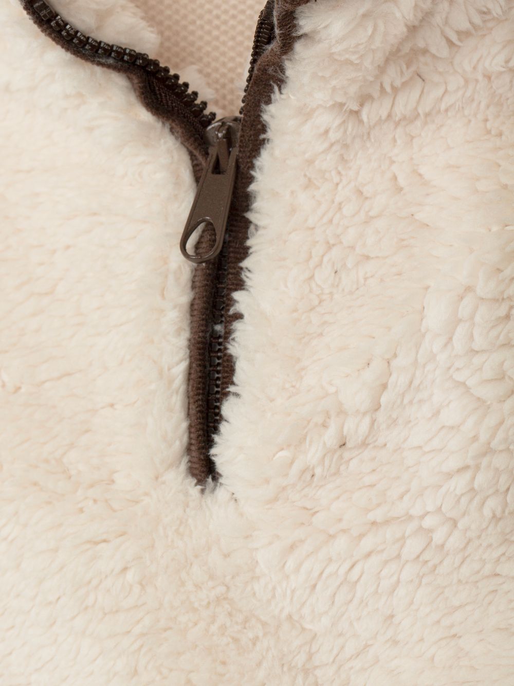 Simple ecru fur sweater for boys