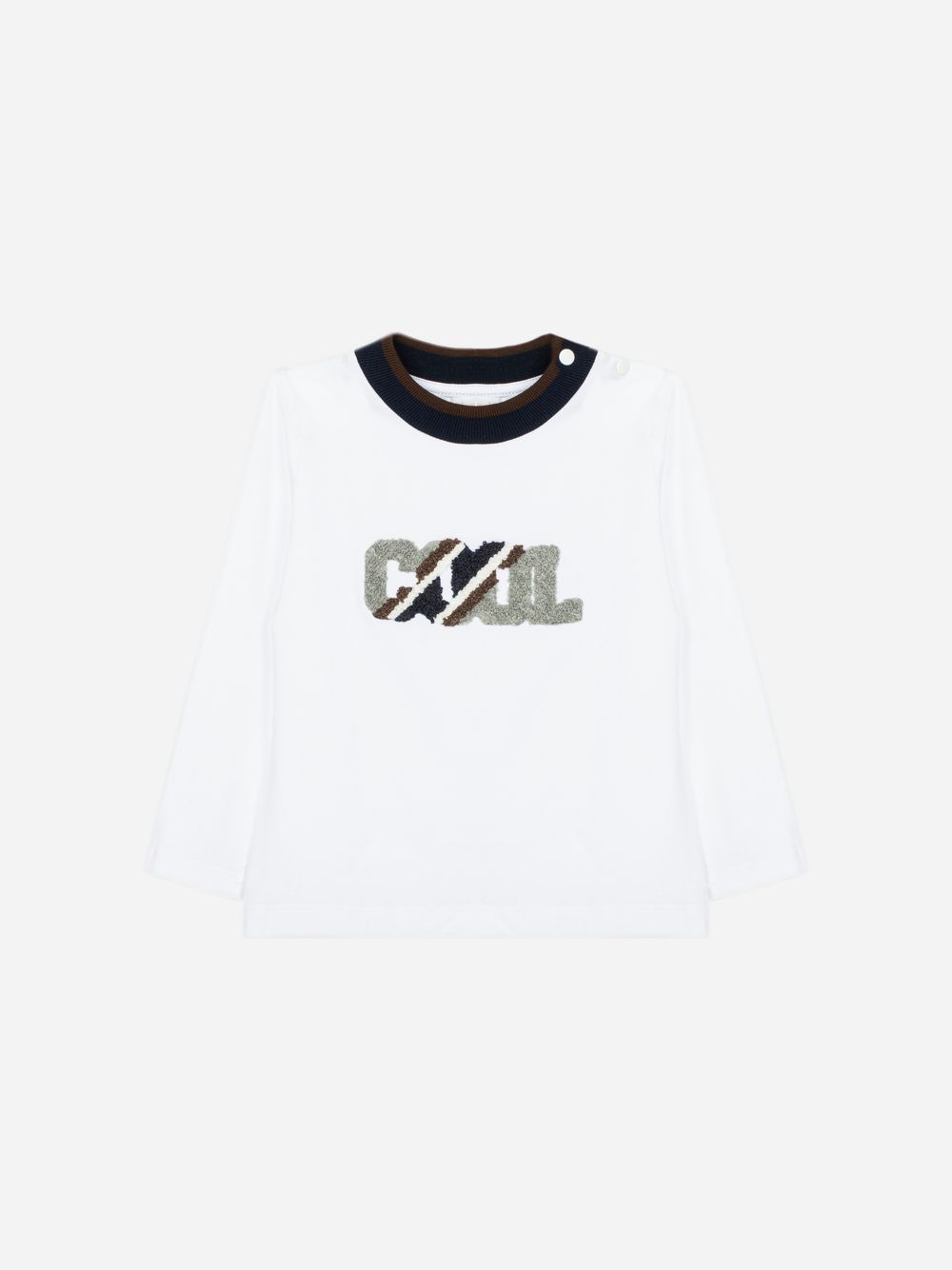 White sweater with front design