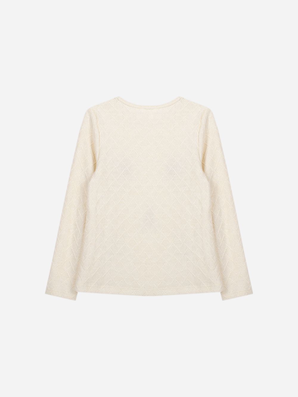Elegant beige t-shirt with floral embroidery