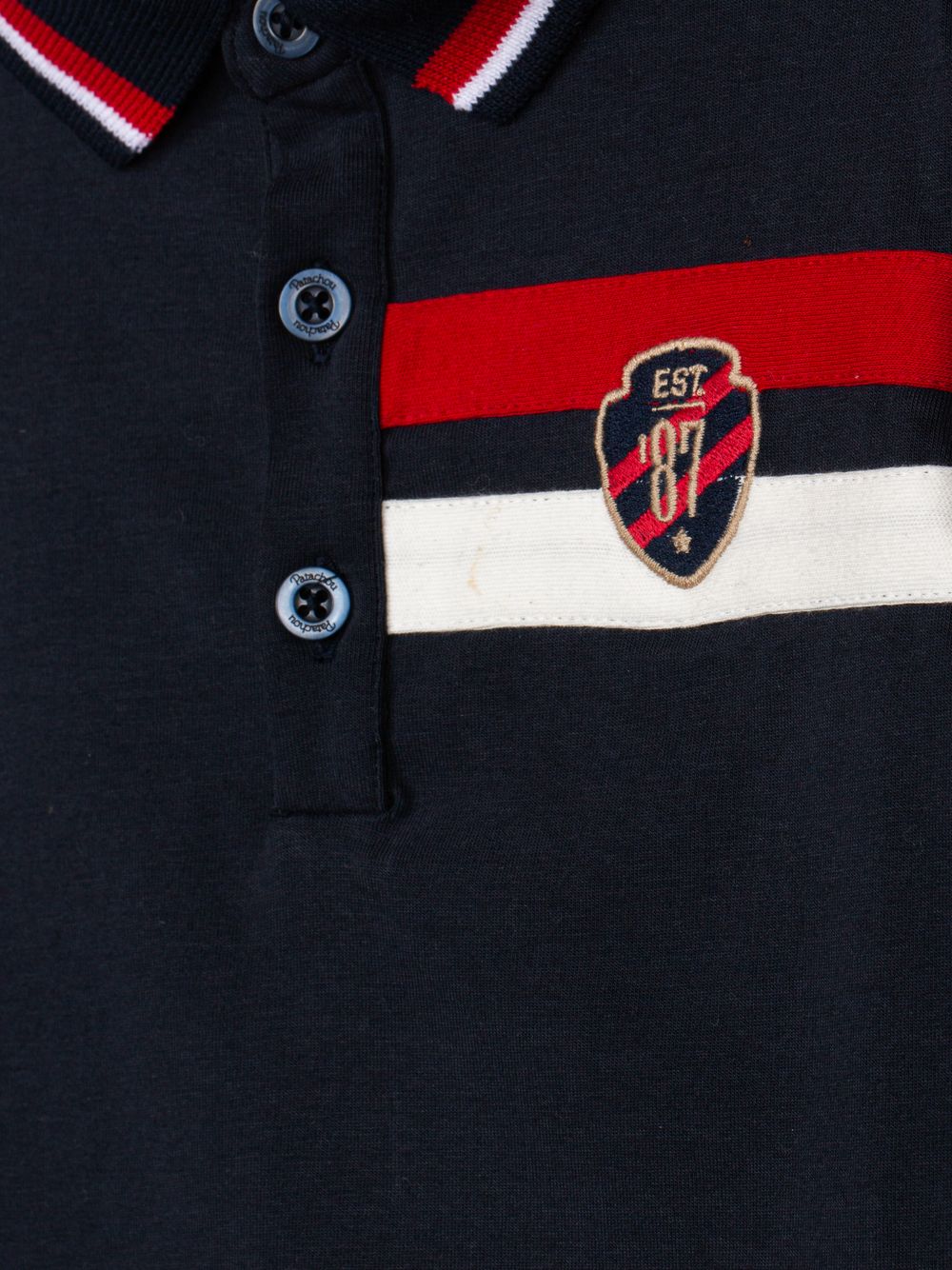 Navy Blue polo shirt with contrasting details
