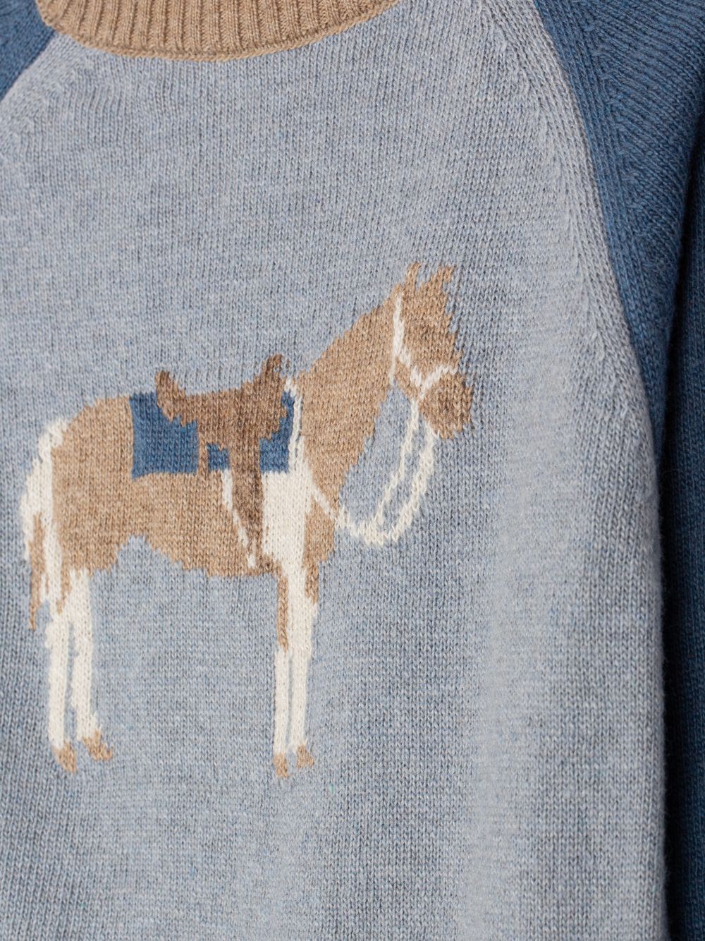 Light Blue sweater with horse front print