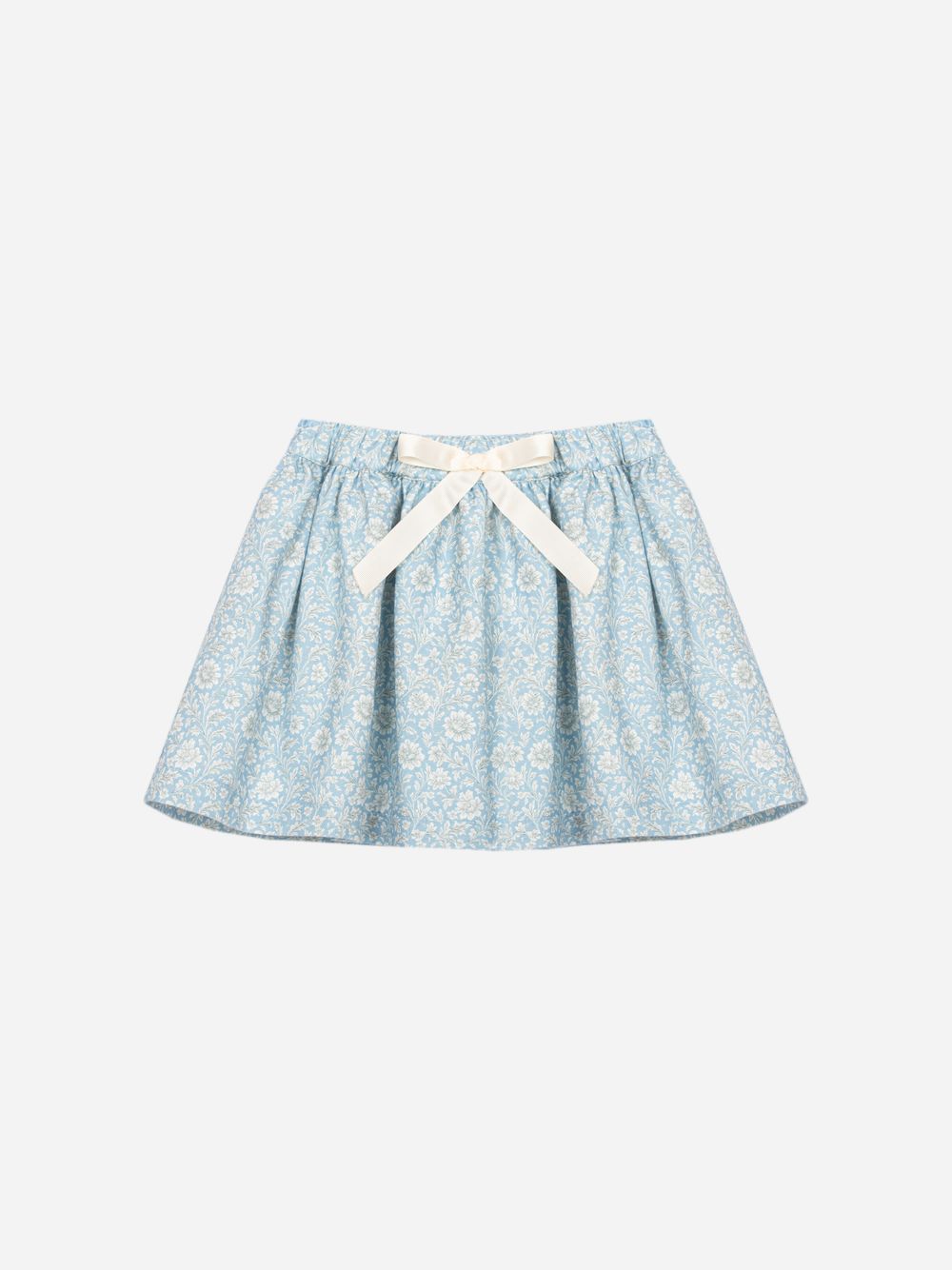 Blue floral print skirt