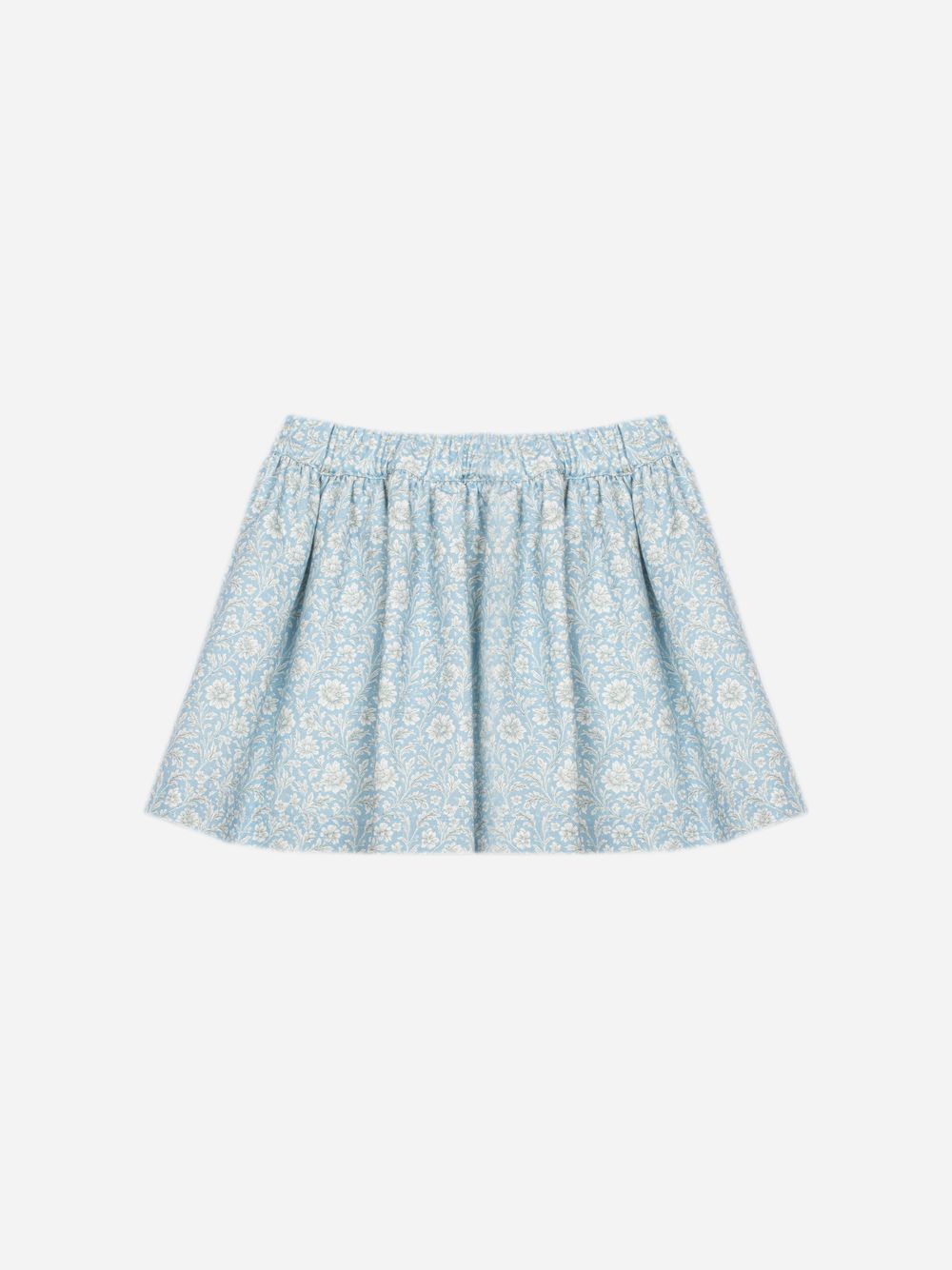 Blue floral print skirt
