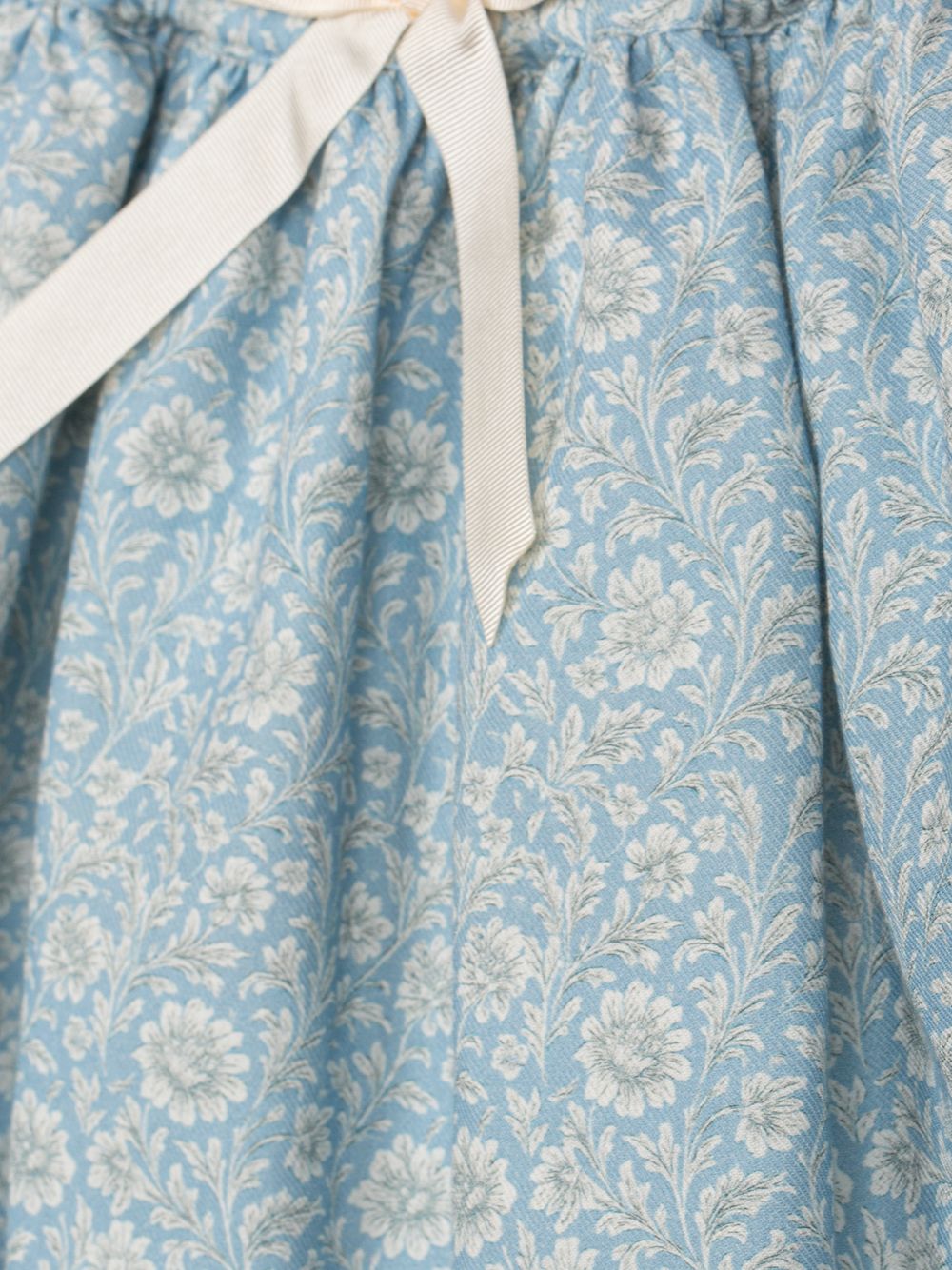 Blue floral print skirt