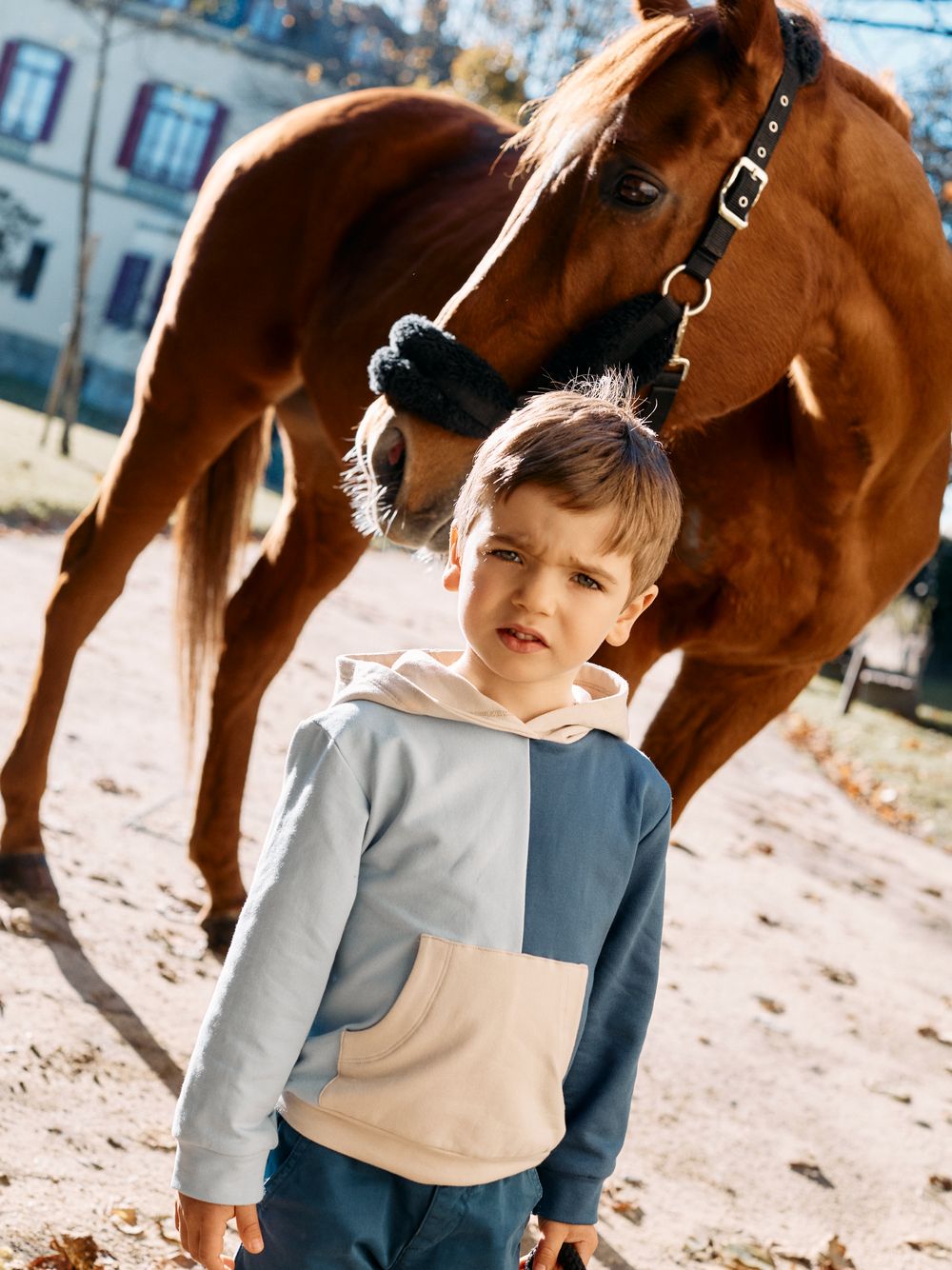 Light Blue hoodie with kangaroo pocket