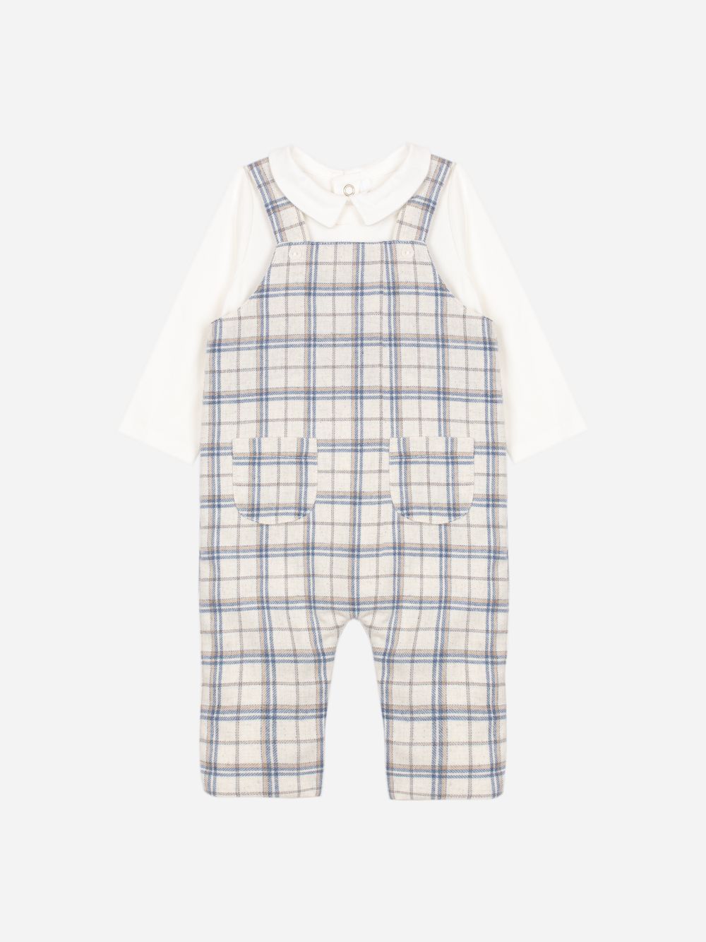 Beige Jumpsuit with a checkered pattern