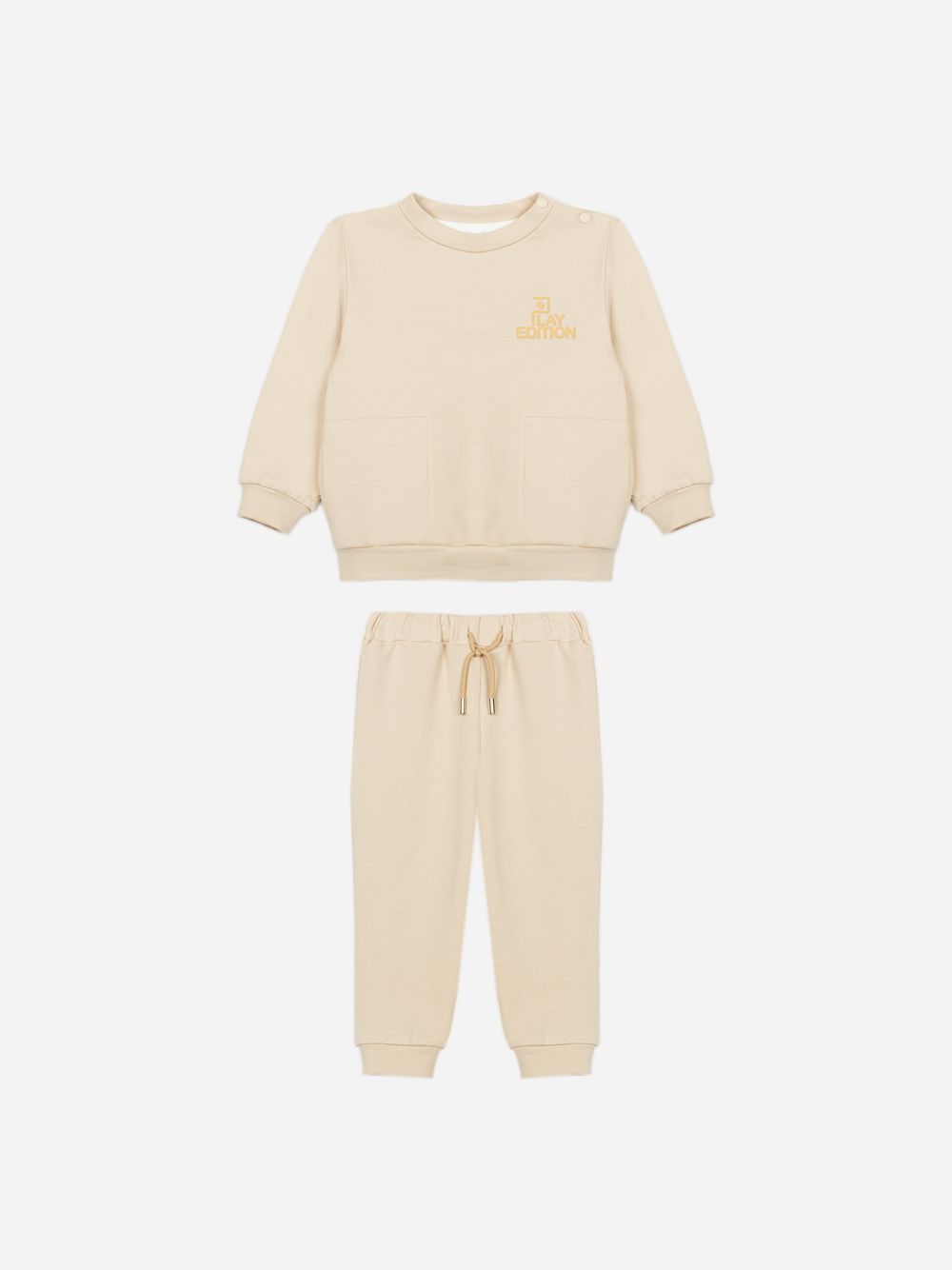 Beige set with a simple design