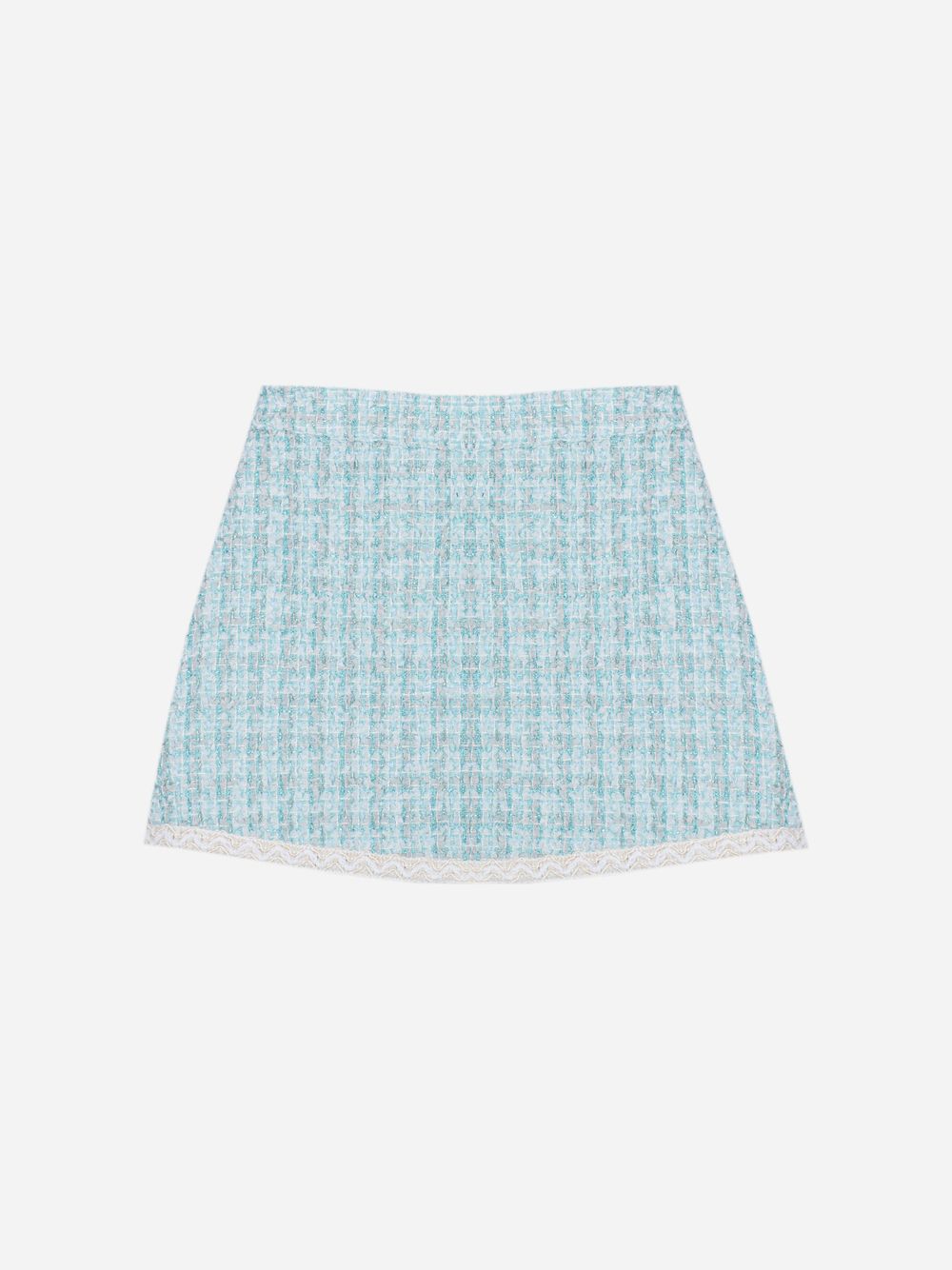 Elegant multicolor tweed skirt