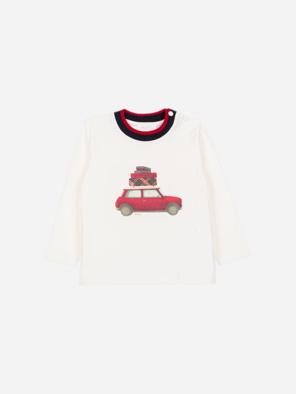 Elegant ecru T-shirt with a classic design