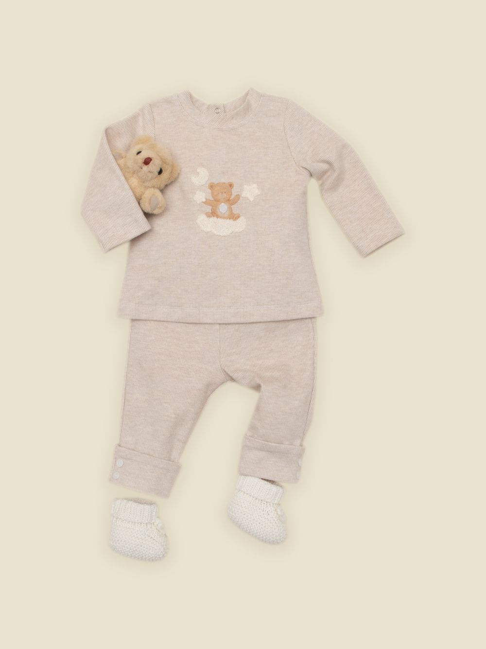 Beige set with front drawing