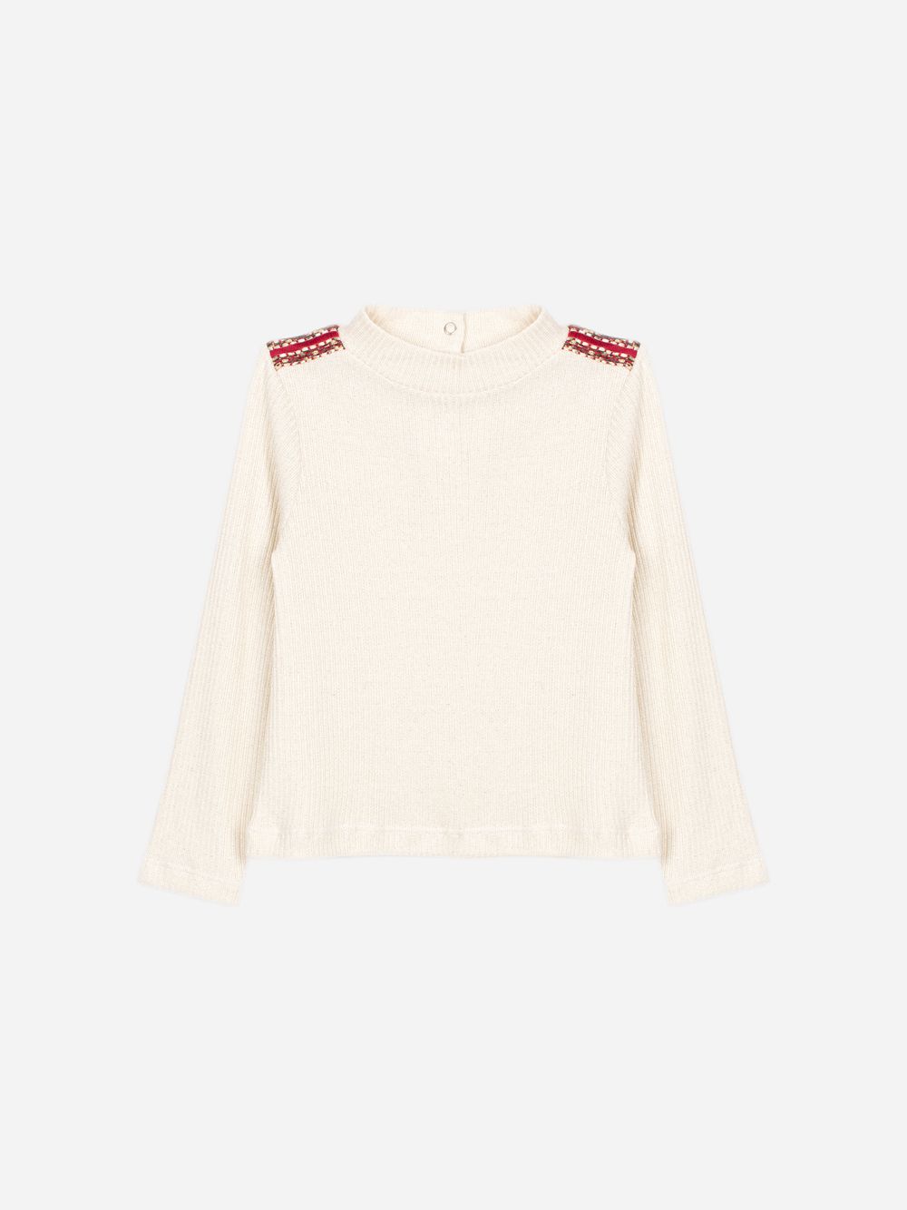 Beige knit sweater with lurex